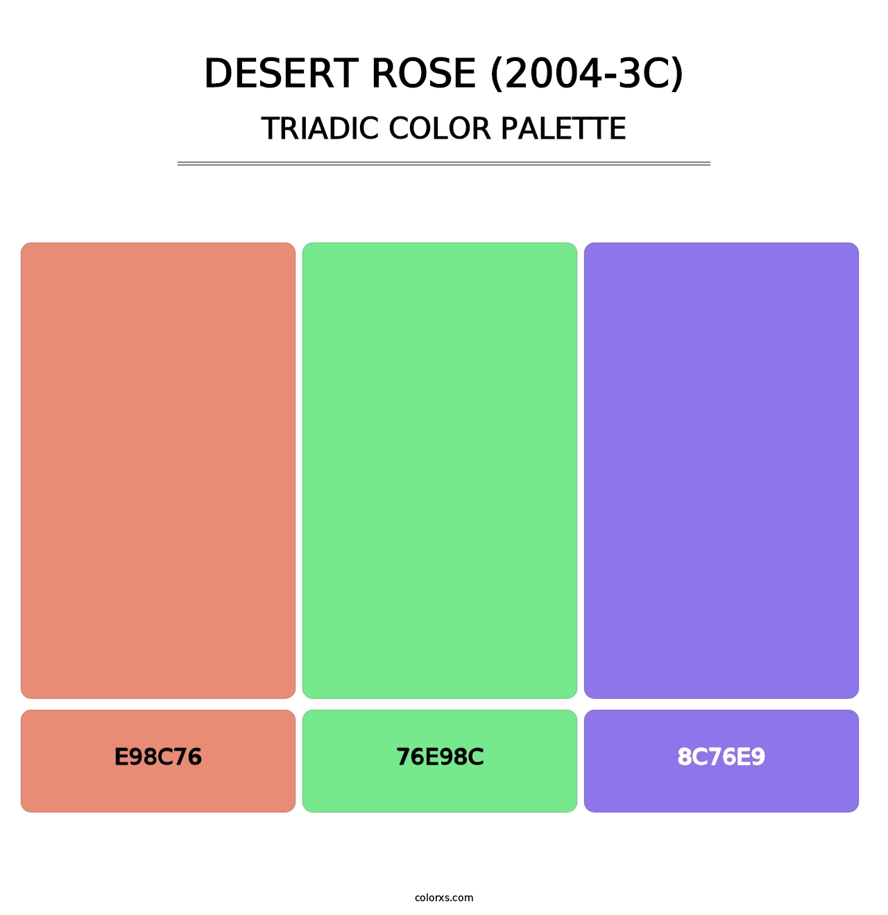 Desert Rose (2004-3C) - Triadic Color Palette