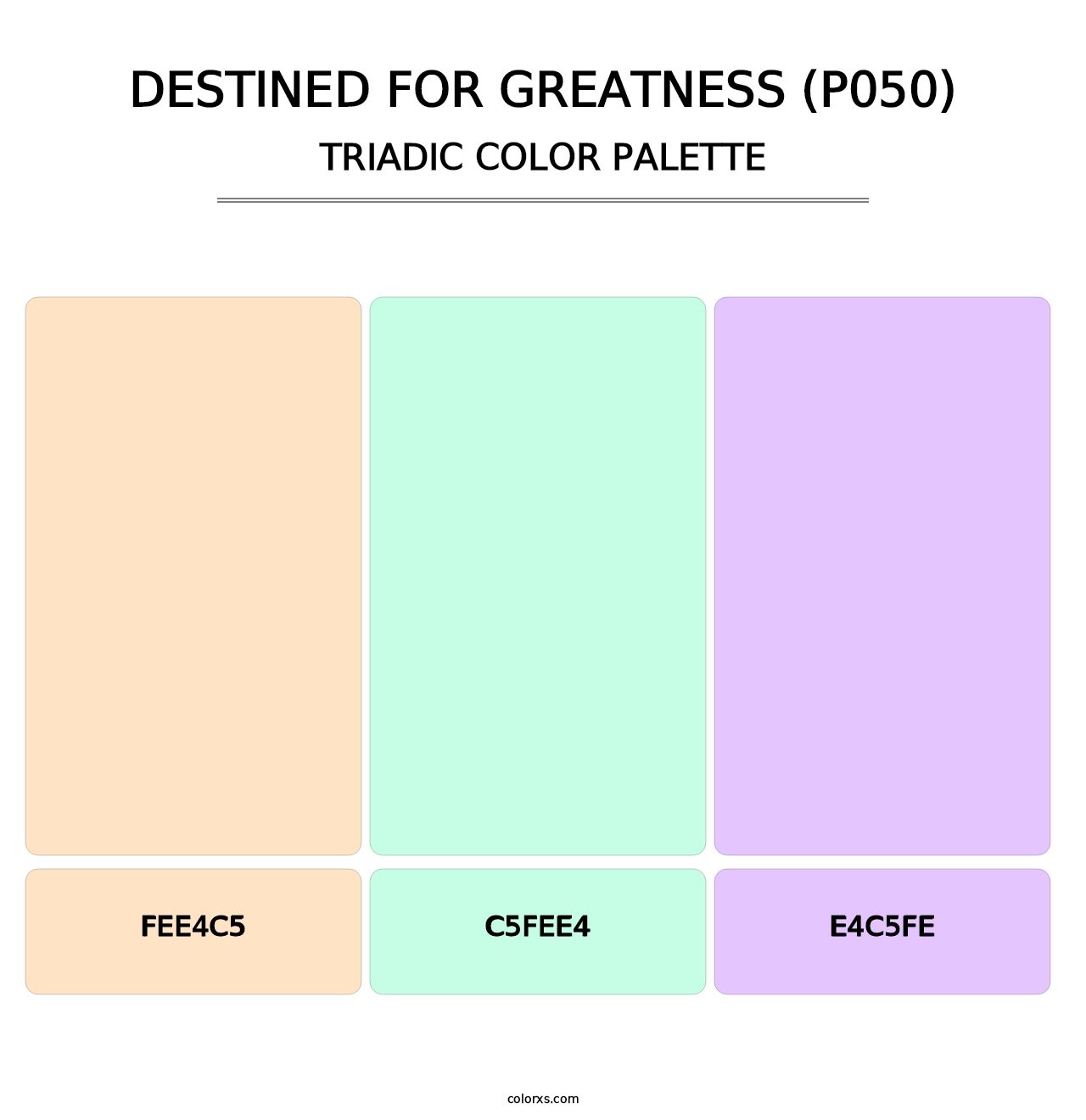 Destined for Greatness (P050) - Triadic Color Palette