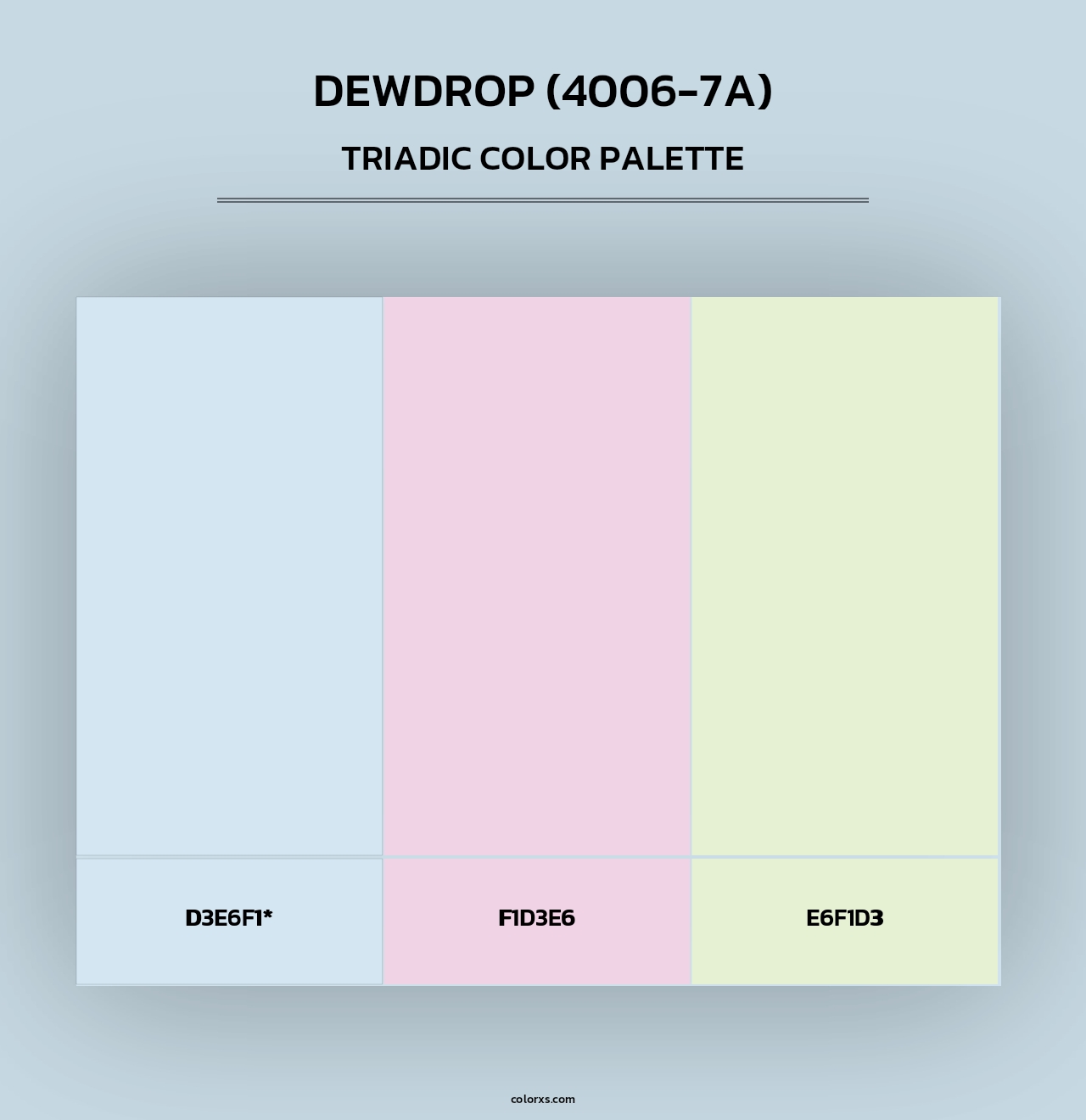 Dewdrop (4006-7A) - Triadic Color Palette