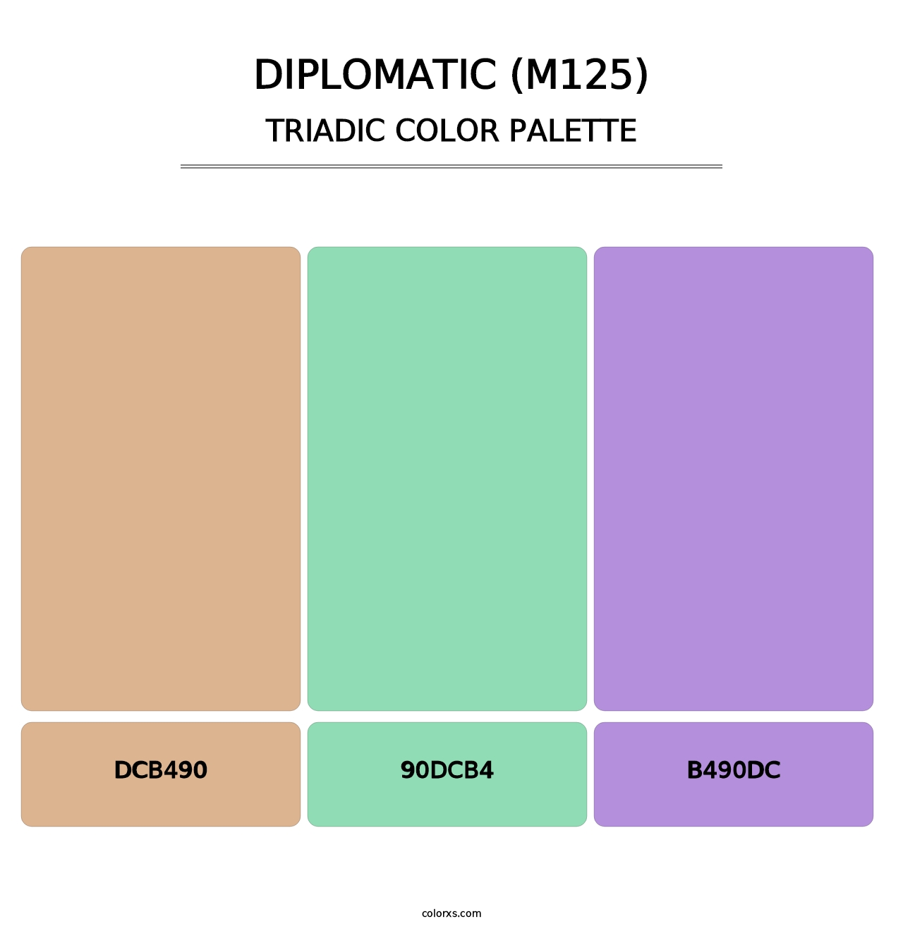 Diplomatic (M125) - Triadic Color Palette