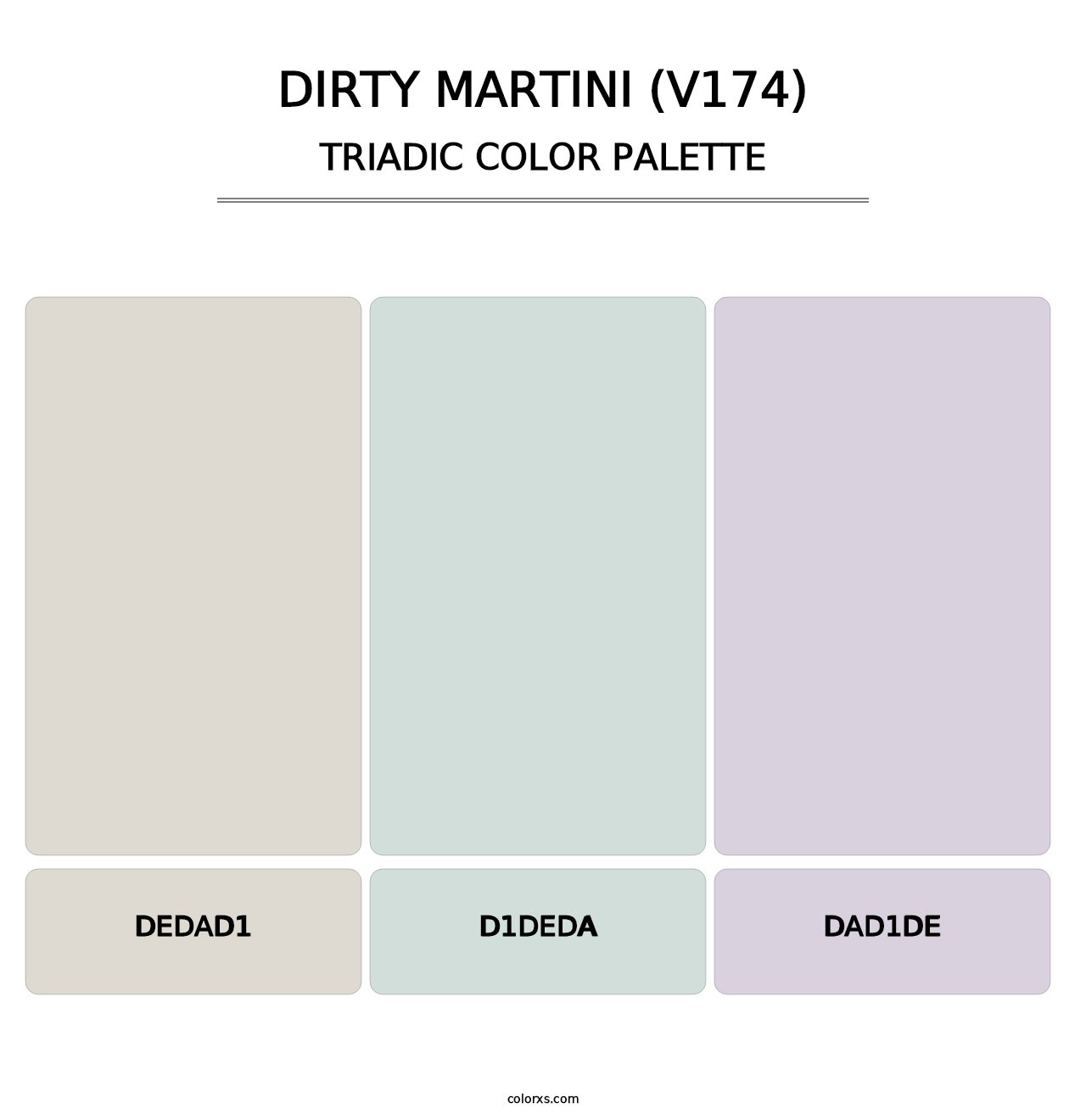 Dirty Martini (V174) - Triadic Color Palette