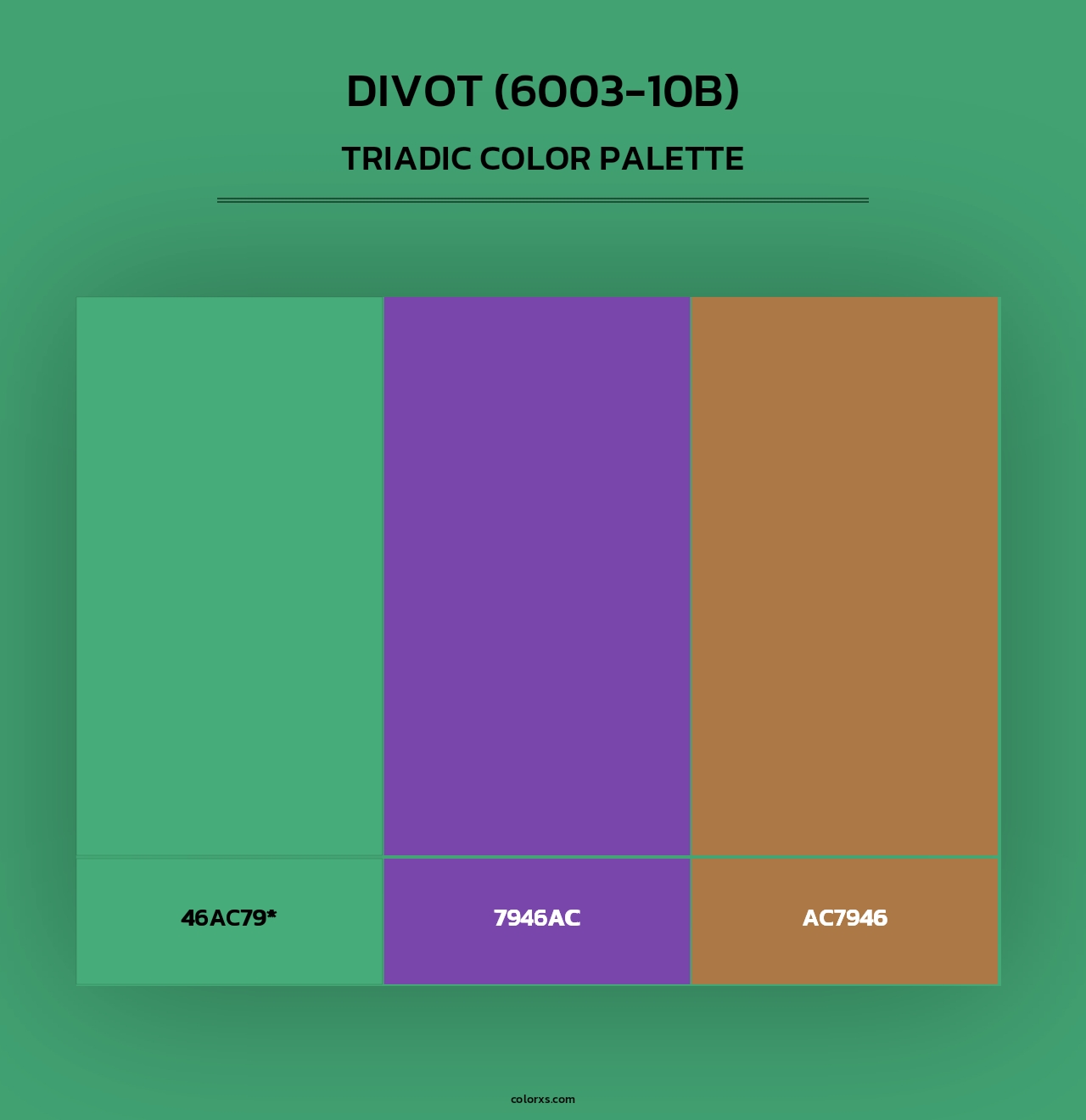 Divot (6003-10B) - Triadic Color Palette