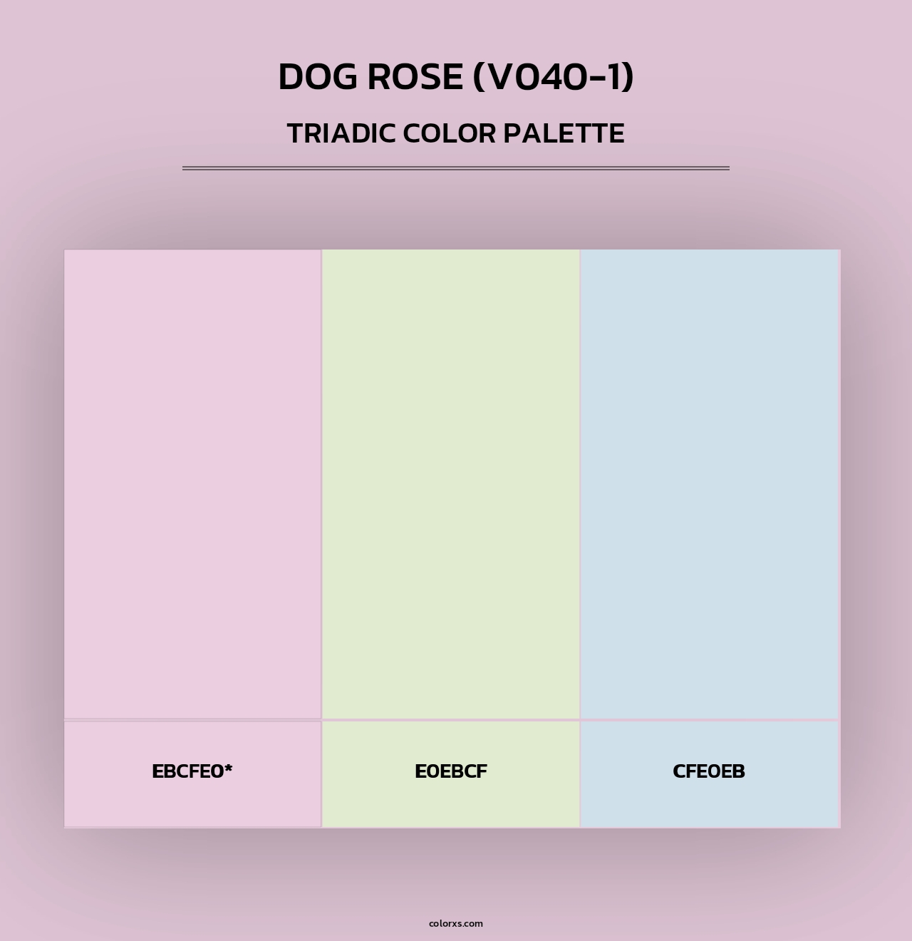 Dog Rose (V040-1) - Triadic Color Palette