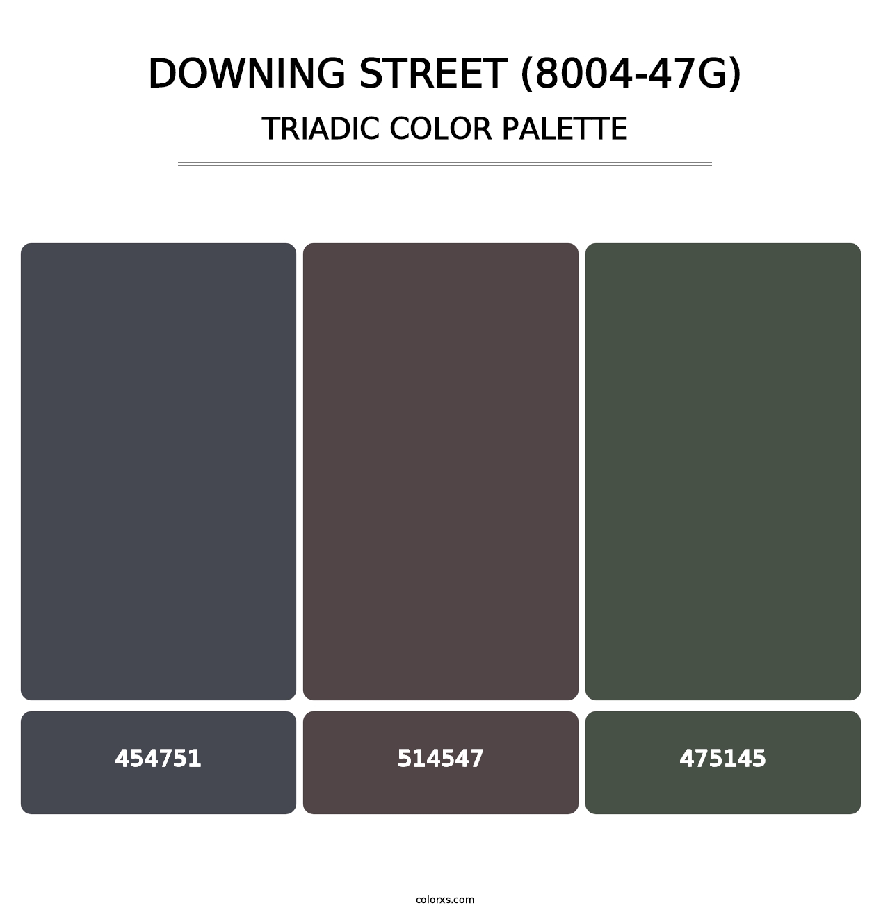 Downing Street (8004-47G) - Triadic Color Palette