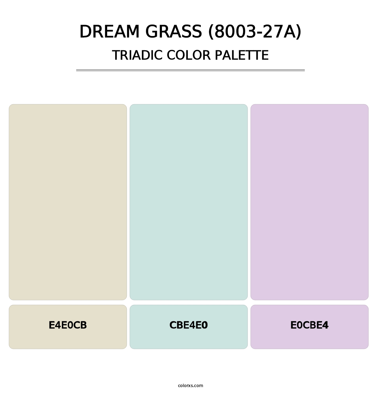 Dream Grass (8003-27A) - Triadic Color Palette