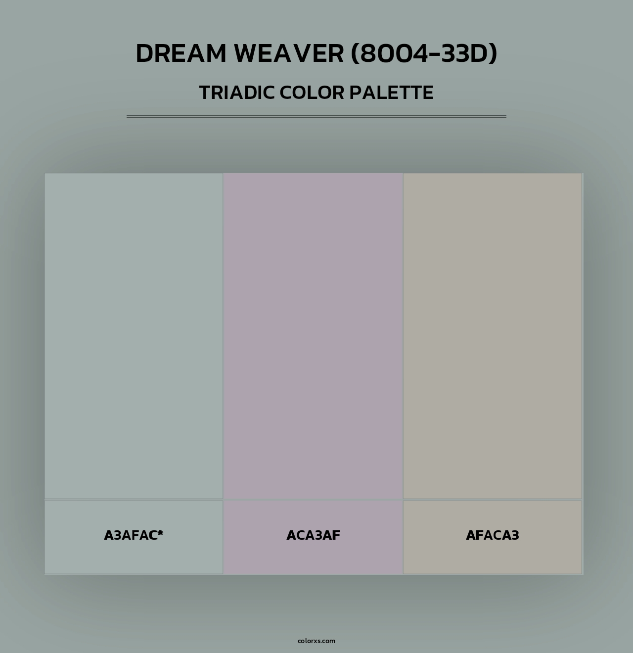 Dream Weaver (8004-33D) - Triadic Color Palette