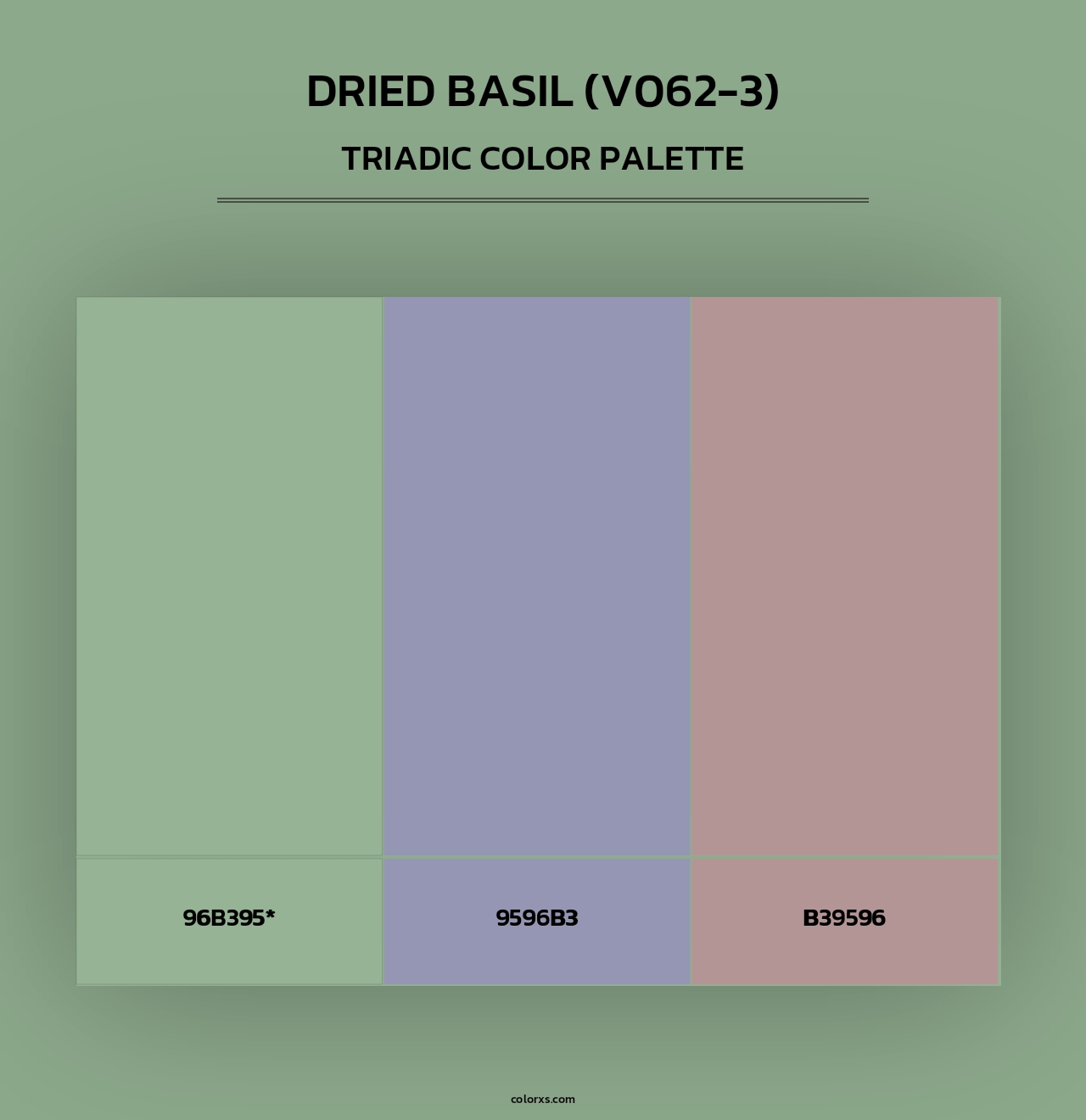 Dried Basil (V062-3) - Triadic Color Palette