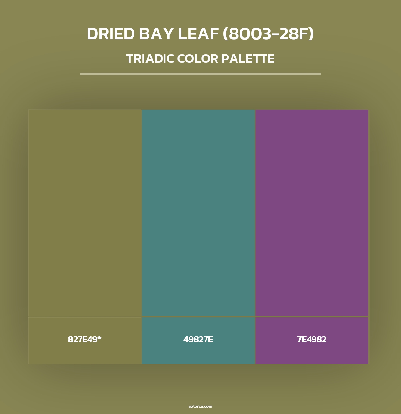 Dried Bay Leaf (8003-28F) - Triadic Color Palette