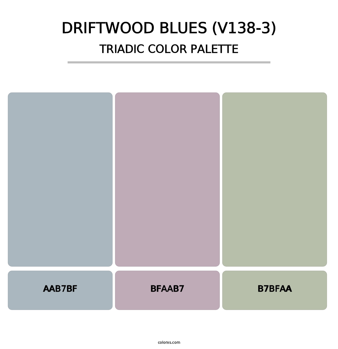 Driftwood Blues (V138-3) - Triadic Color Palette