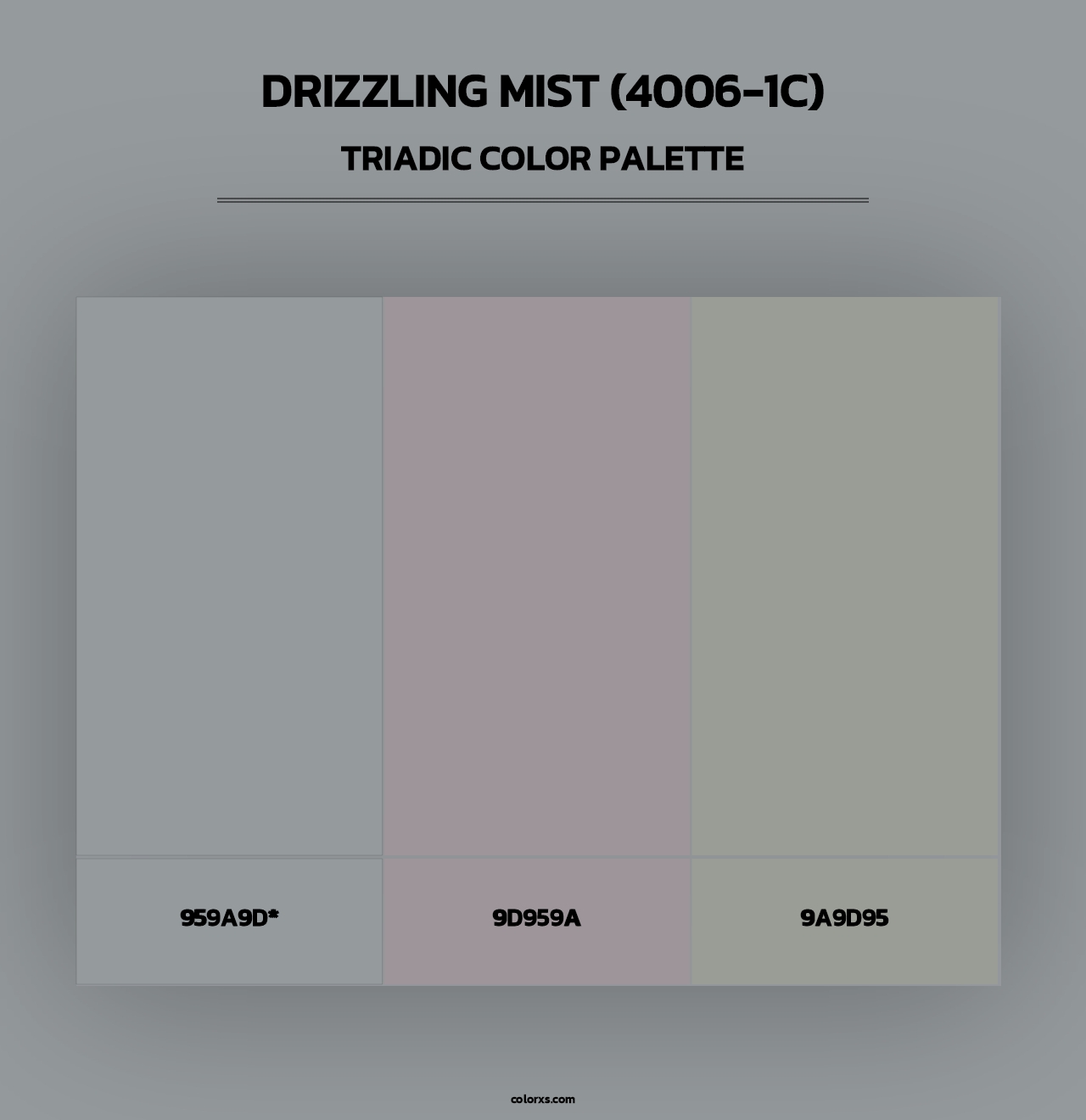 Drizzling Mist (4006-1C) - Triadic Color Palette