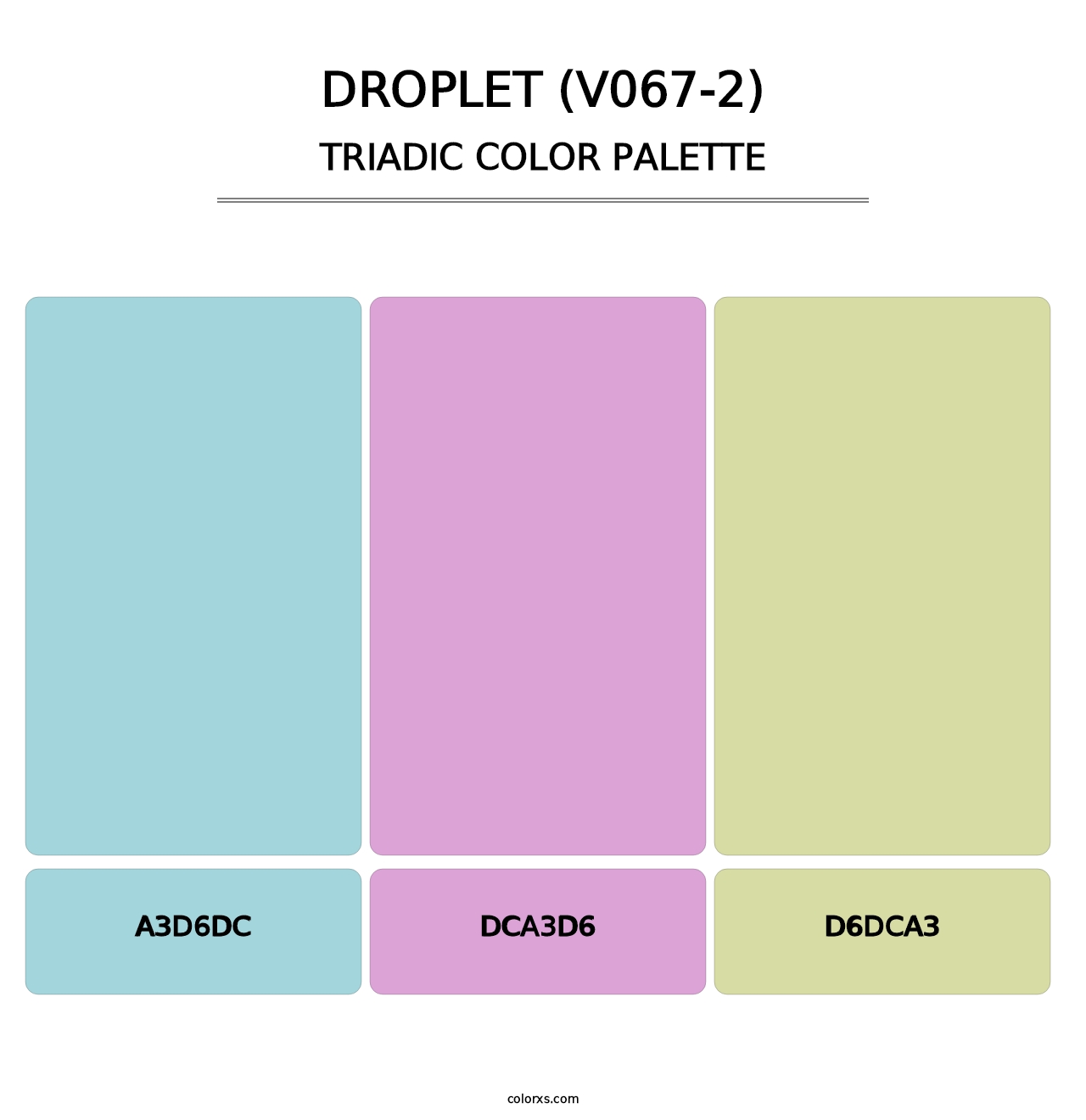 Droplet (V067-2) - Triadic Color Palette