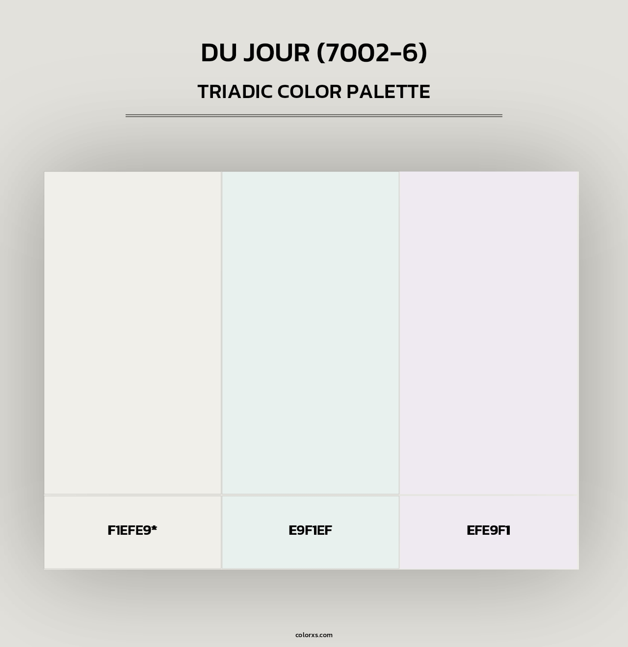 Du Jour (7002-6) - Triadic Color Palette