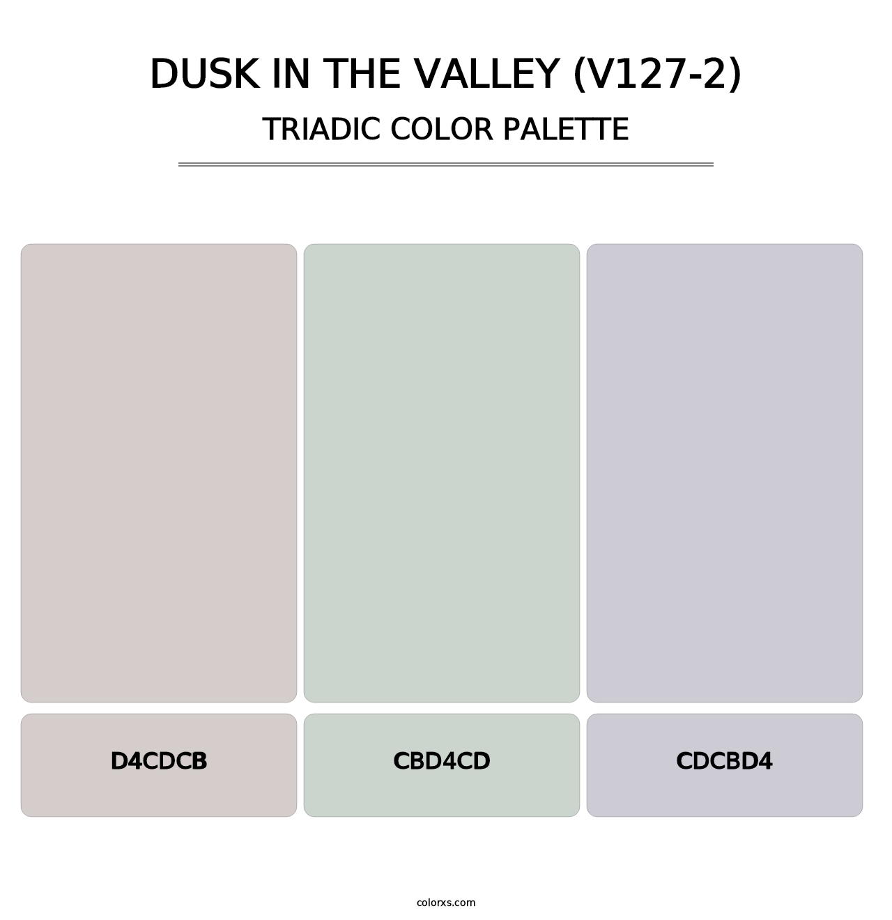 Dusk in the Valley (V127-2) - Triadic Color Palette