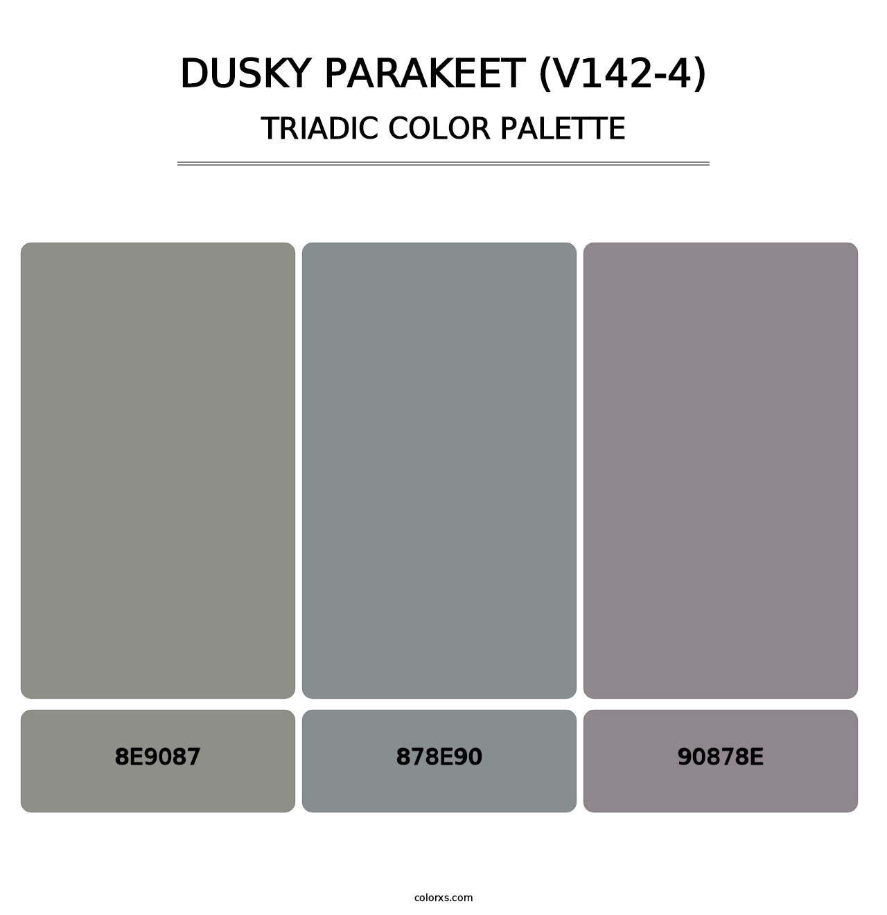 Dusky Parakeet (V142-4) - Triadic Color Palette