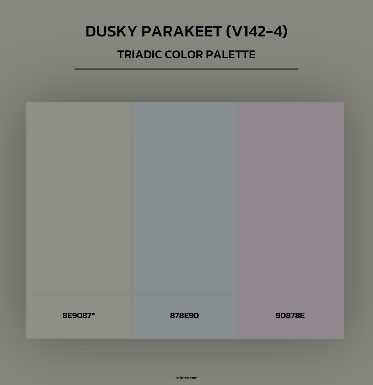 Dusky Parakeet (V142-4) - Triadic Color Palette