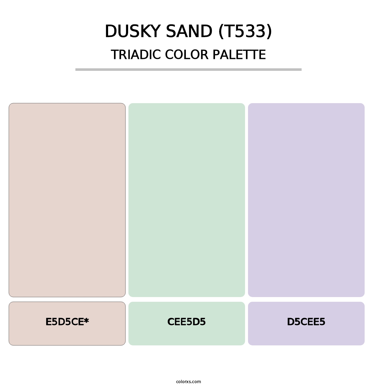 Dusky Sand (T533) - Triadic Color Palette