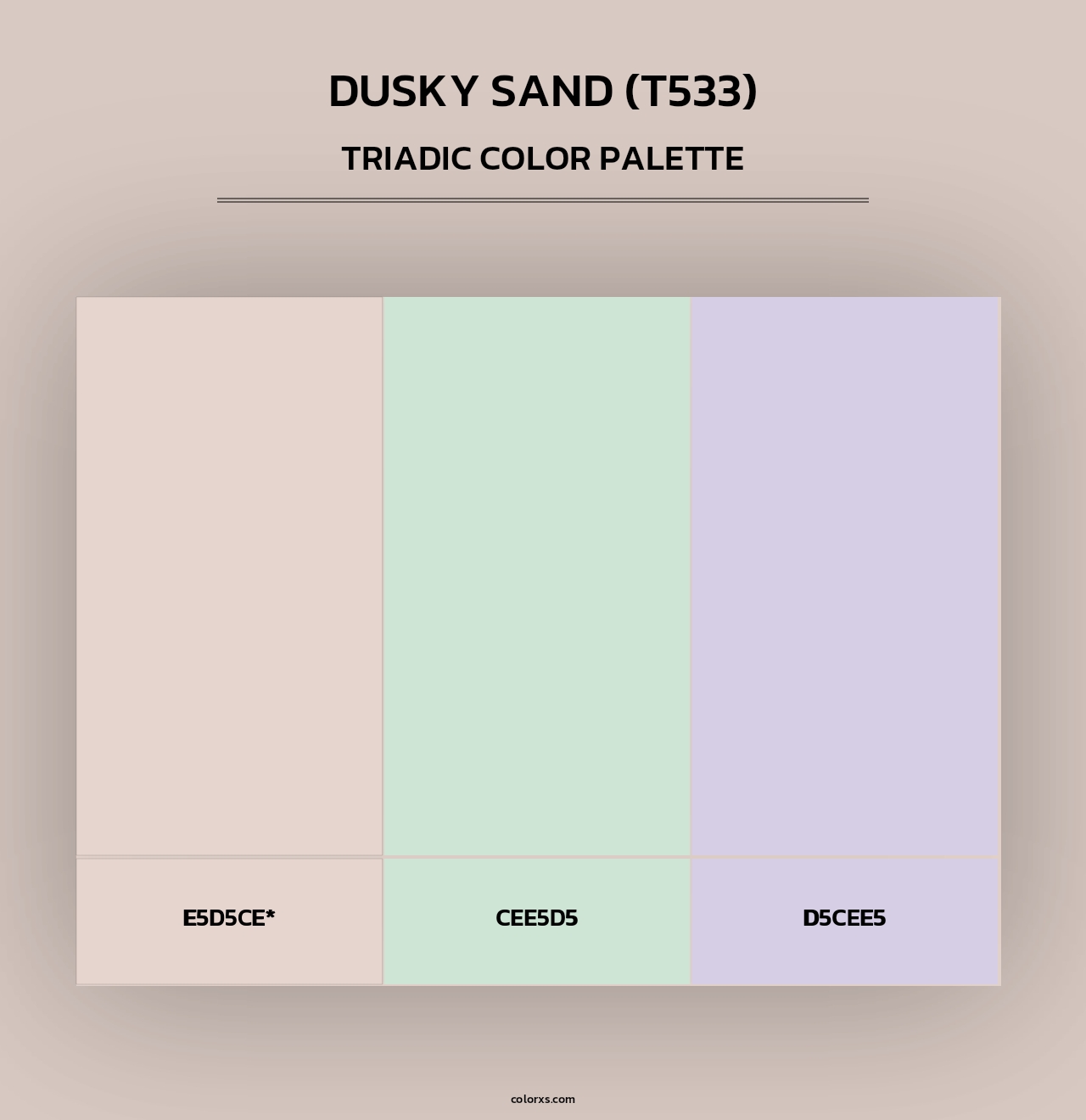 Dusky Sand (T533) - Triadic Color Palette