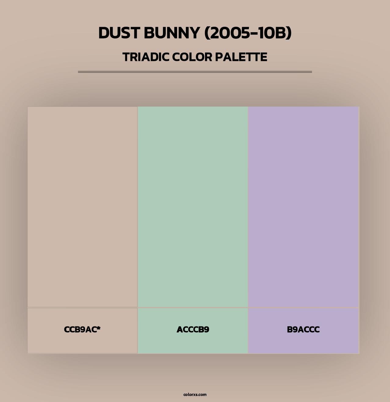 Dust Bunny (2005-10B) - Triadic Color Palette