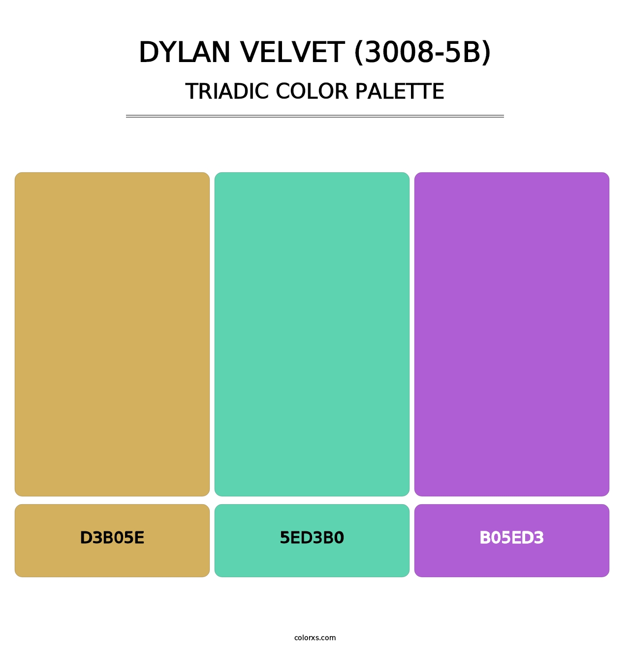 Dylan Velvet (3008-5B) - Triadic Color Palette