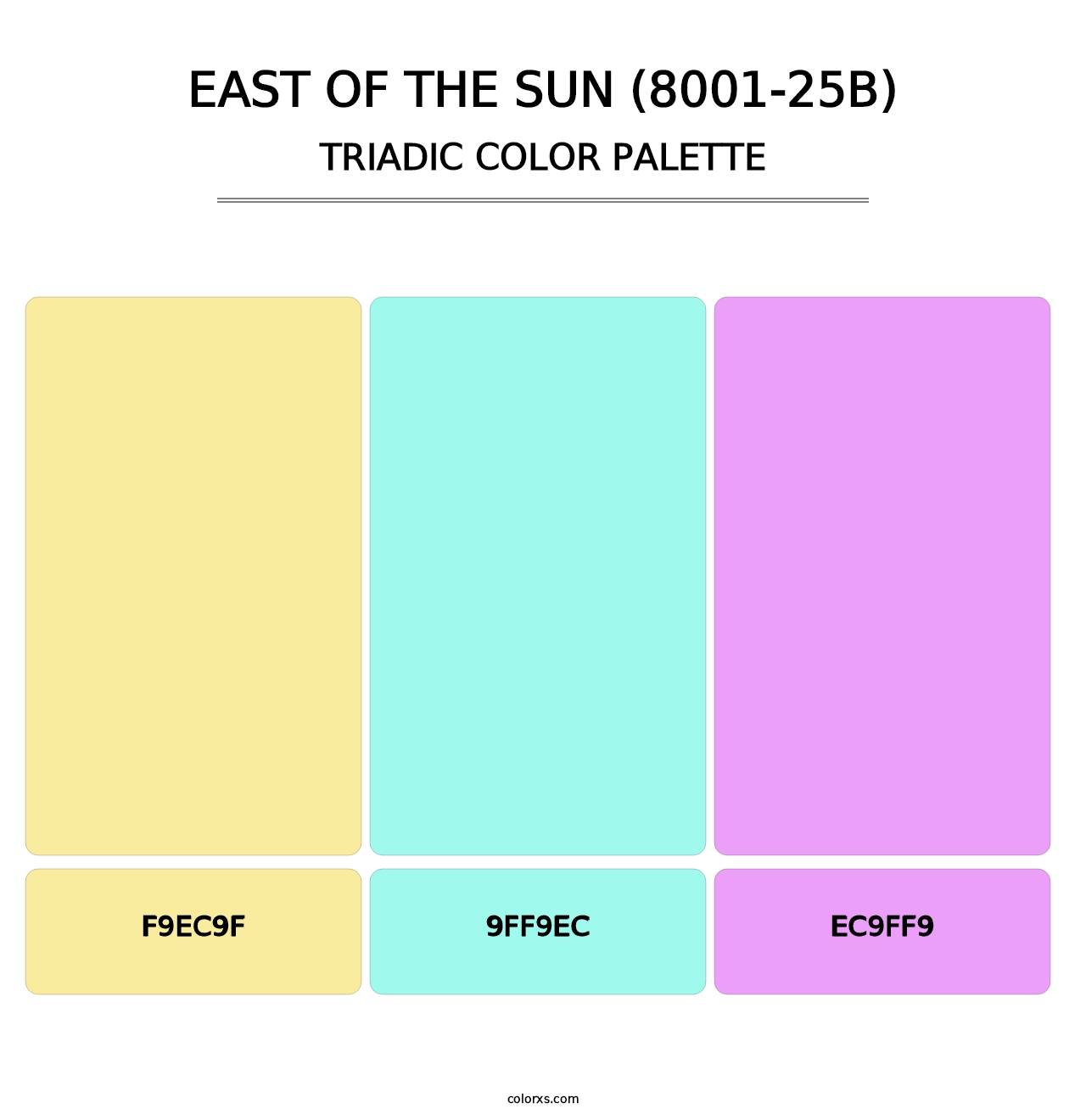 East of the Sun (8001-25B) - Triadic Color Palette