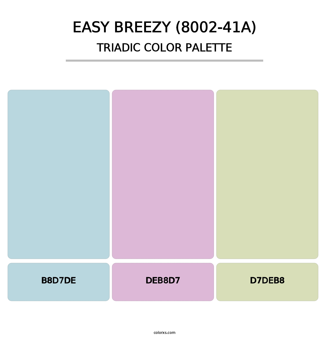 Easy Breezy (8002-41A) - Triadic Color Palette