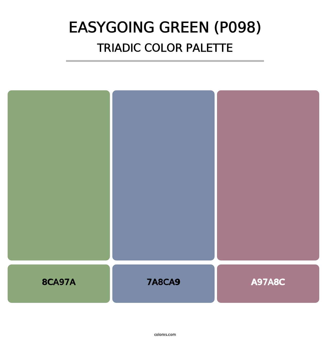 Easygoing Green (P098) - Triadic Color Palette