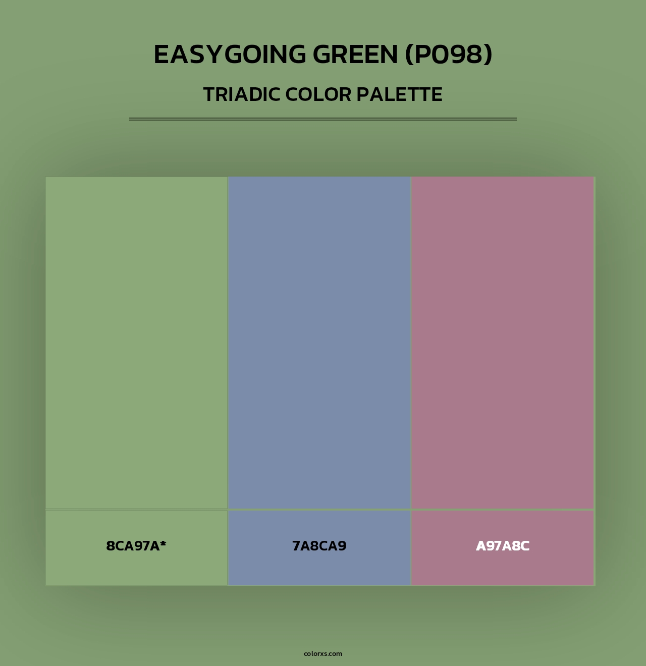 Easygoing Green (P098) - Triadic Color Palette