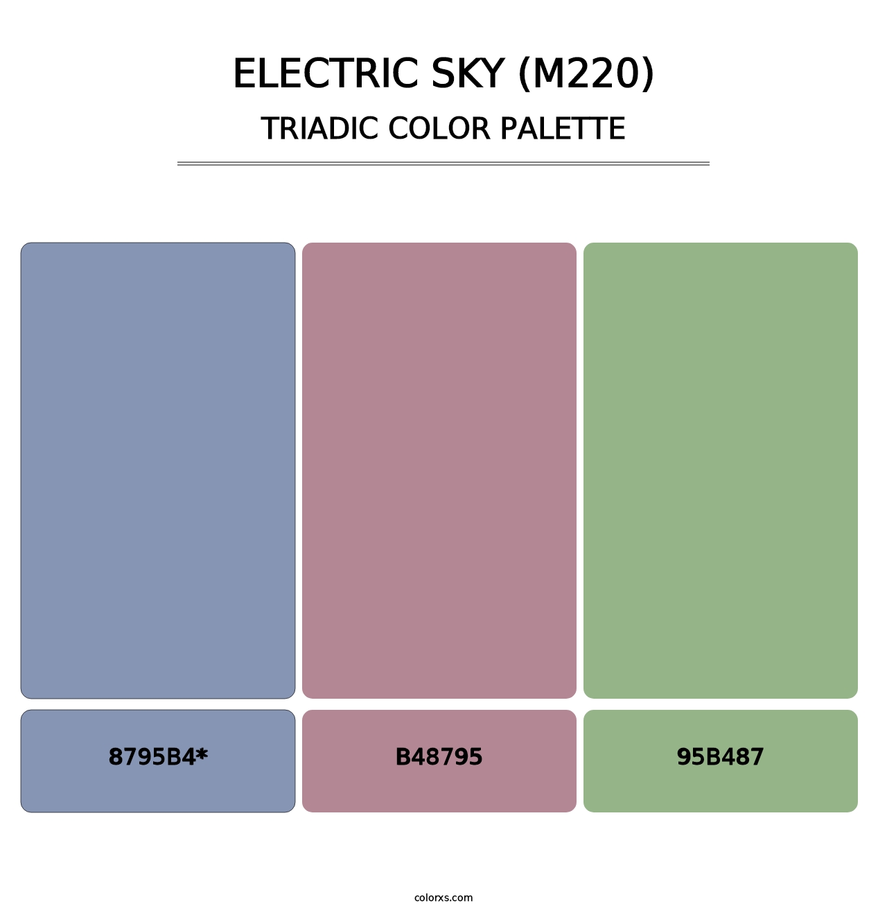 Electric Sky (M220) - Triadic Color Palette