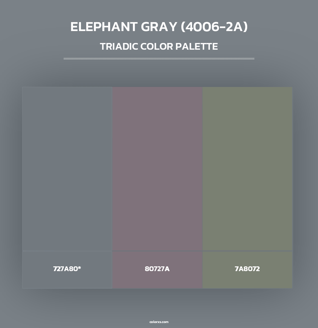 Elephant Gray (4006-2A) - Triadic Color Palette