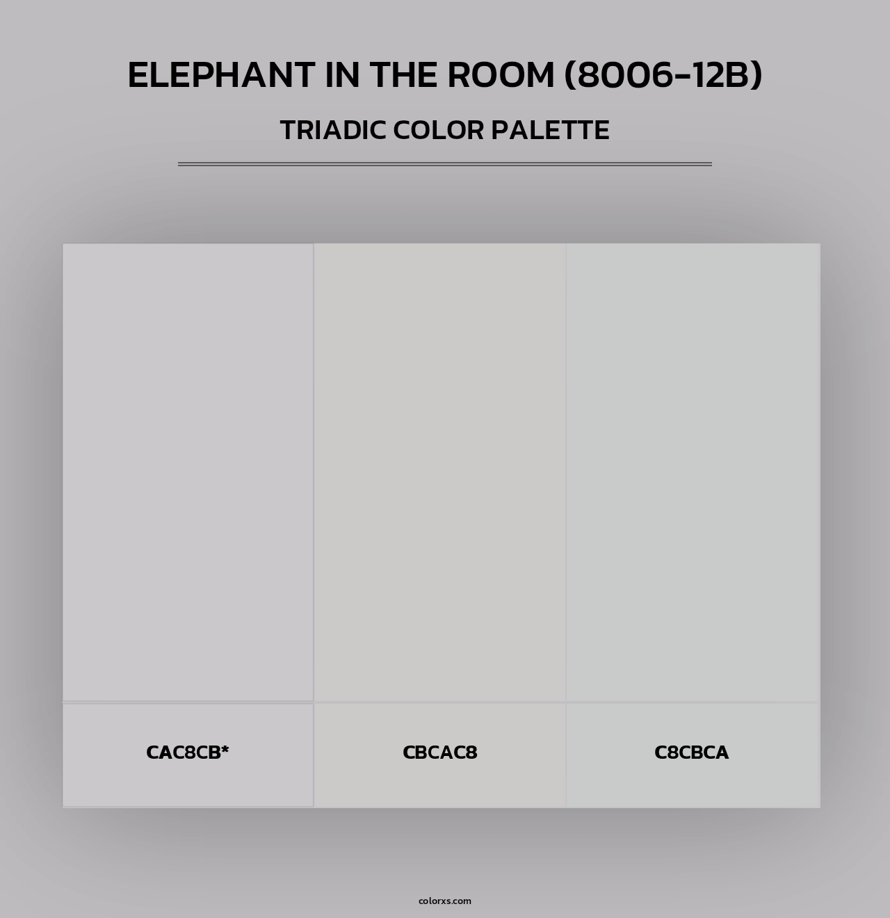 Elephant in the Room (8006-12B) - Triadic Color Palette