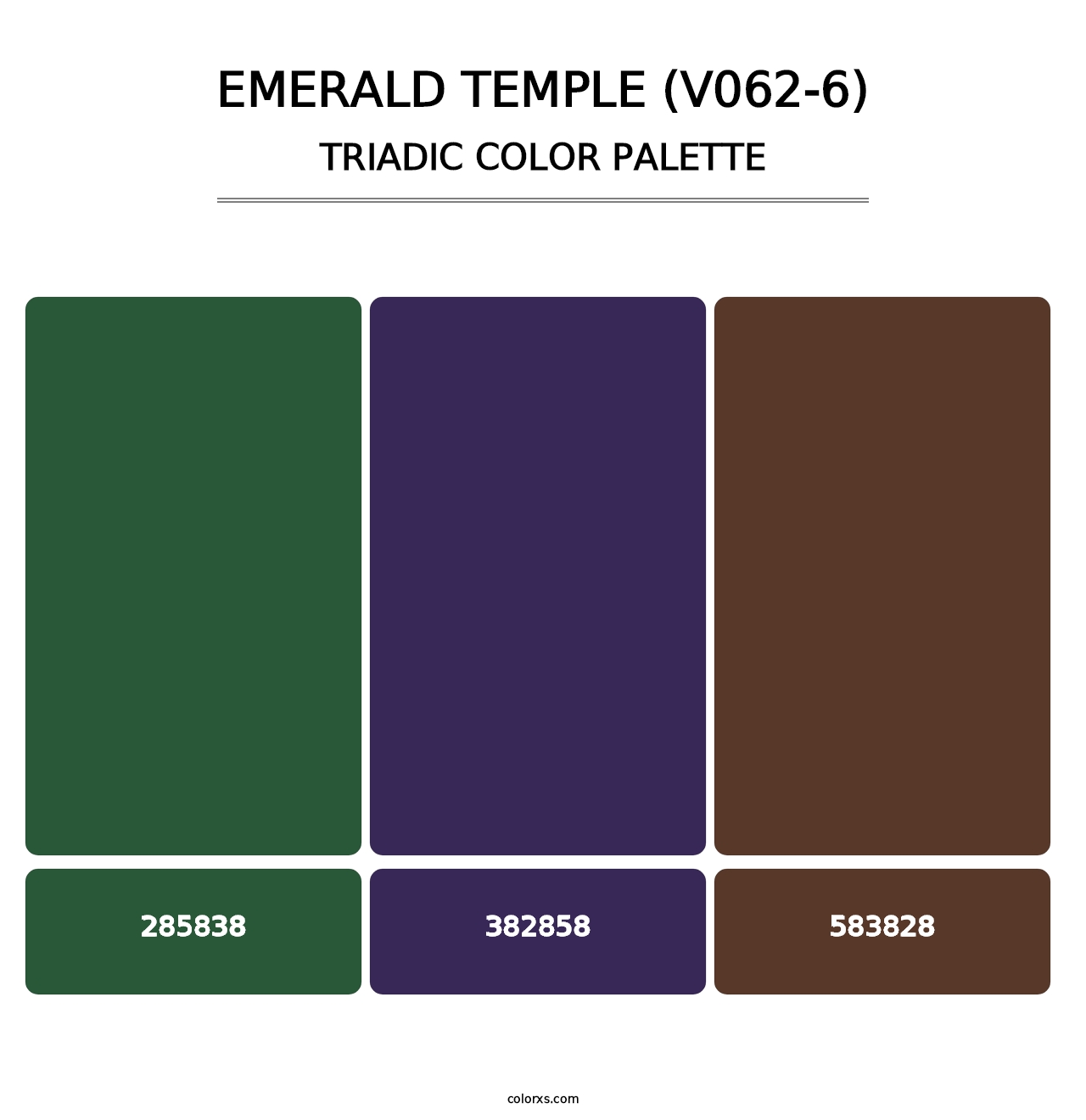 Emerald Temple (V062-6) - Triadic Color Palette