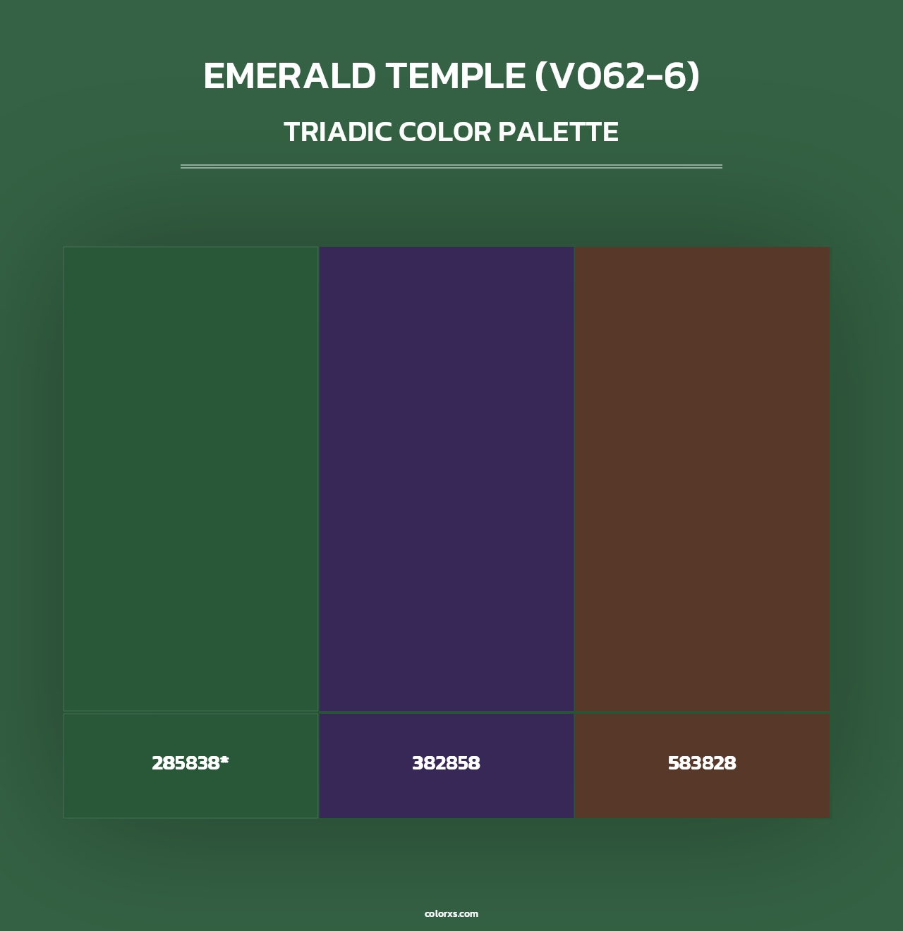 Emerald Temple (V062-6) - Triadic Color Palette