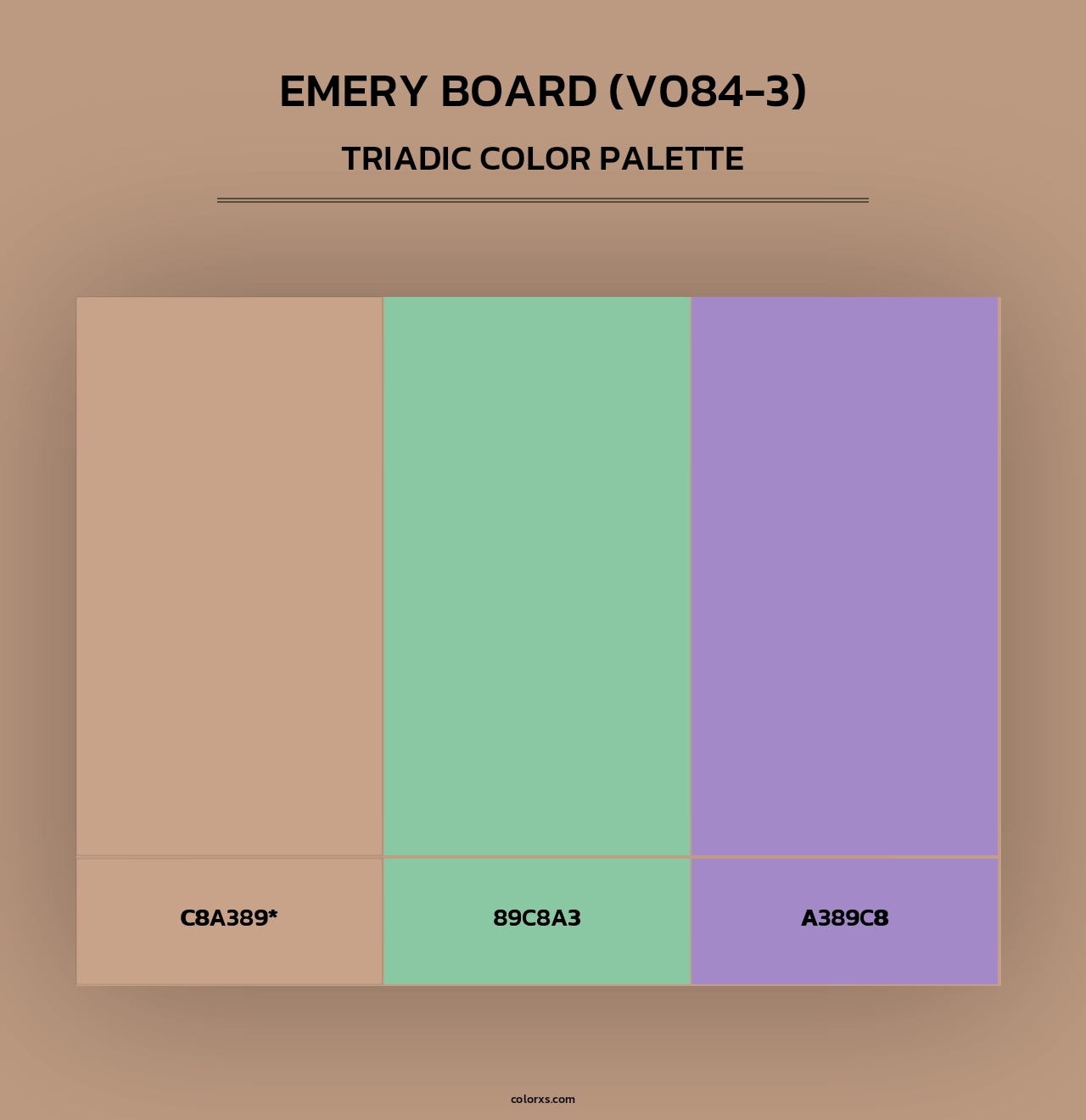 Emery Board (V084-3) - Triadic Color Palette