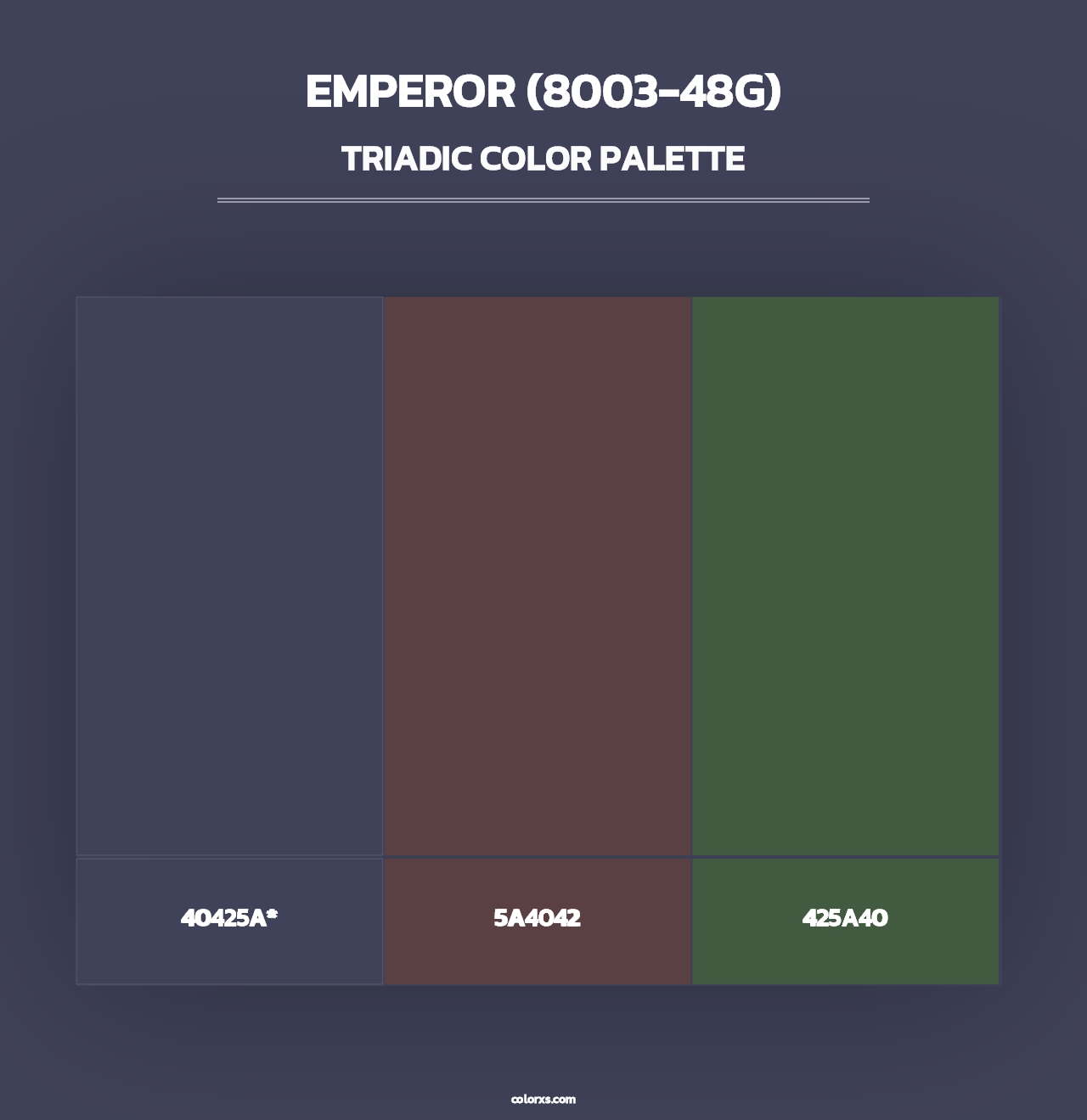 Emperor (8003-48G) - Triadic Color Palette