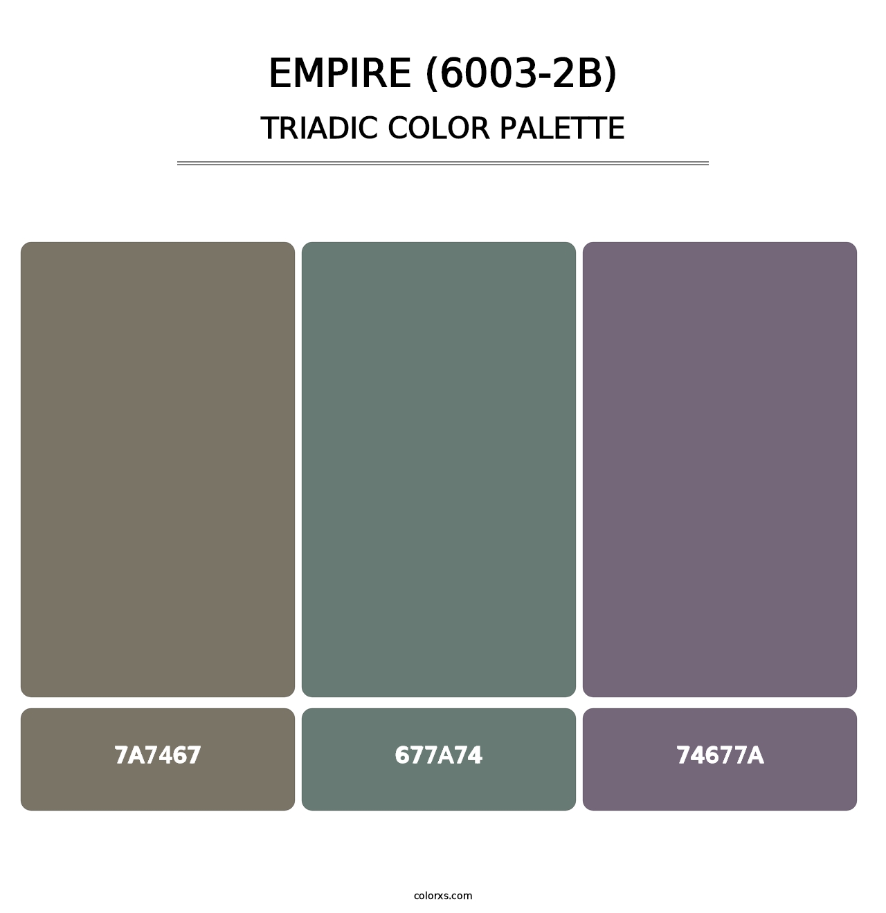 Empire (6003-2B) - Triadic Color Palette