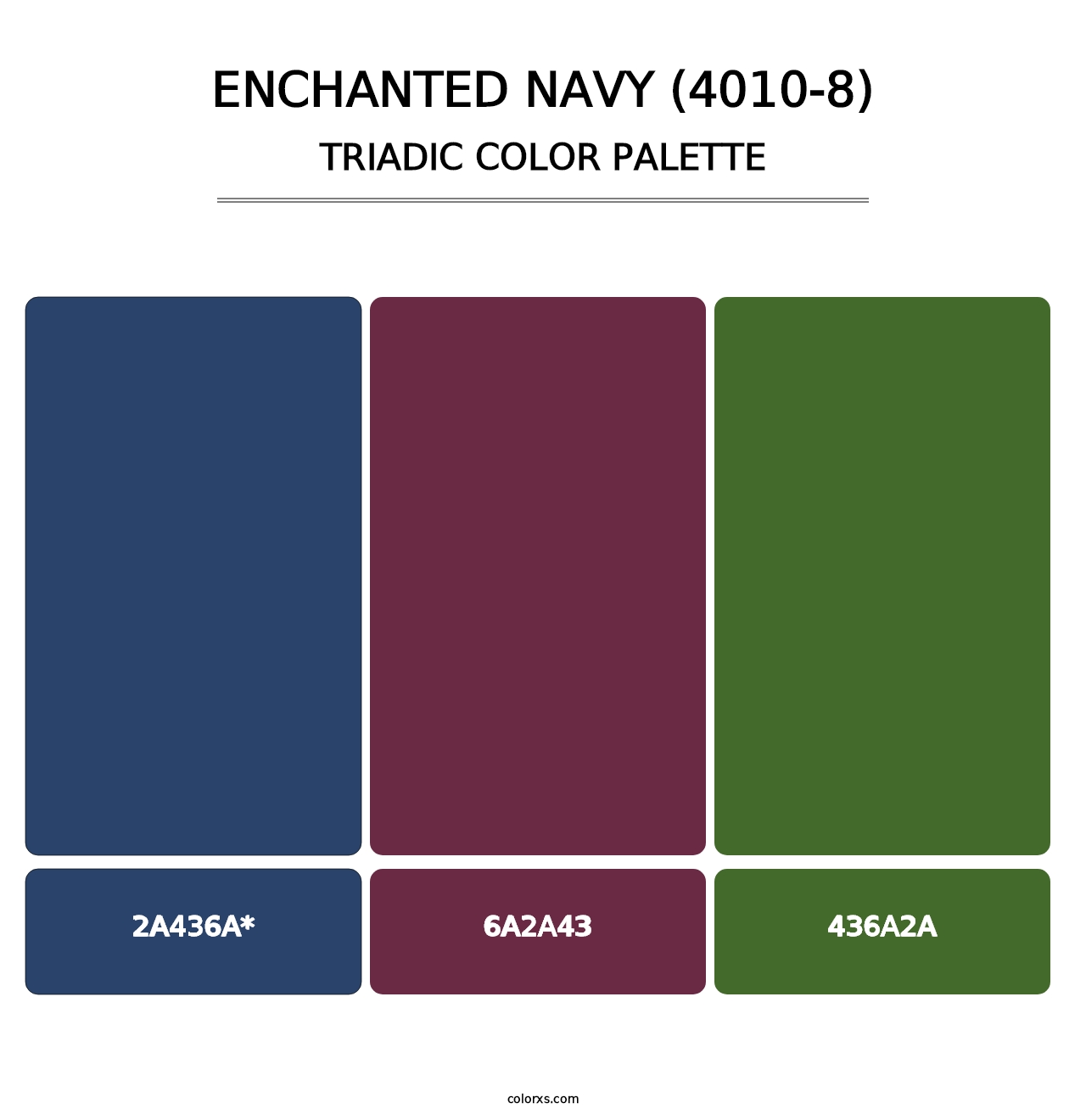 Enchanted Navy (4010-8) - Triadic Color Palette