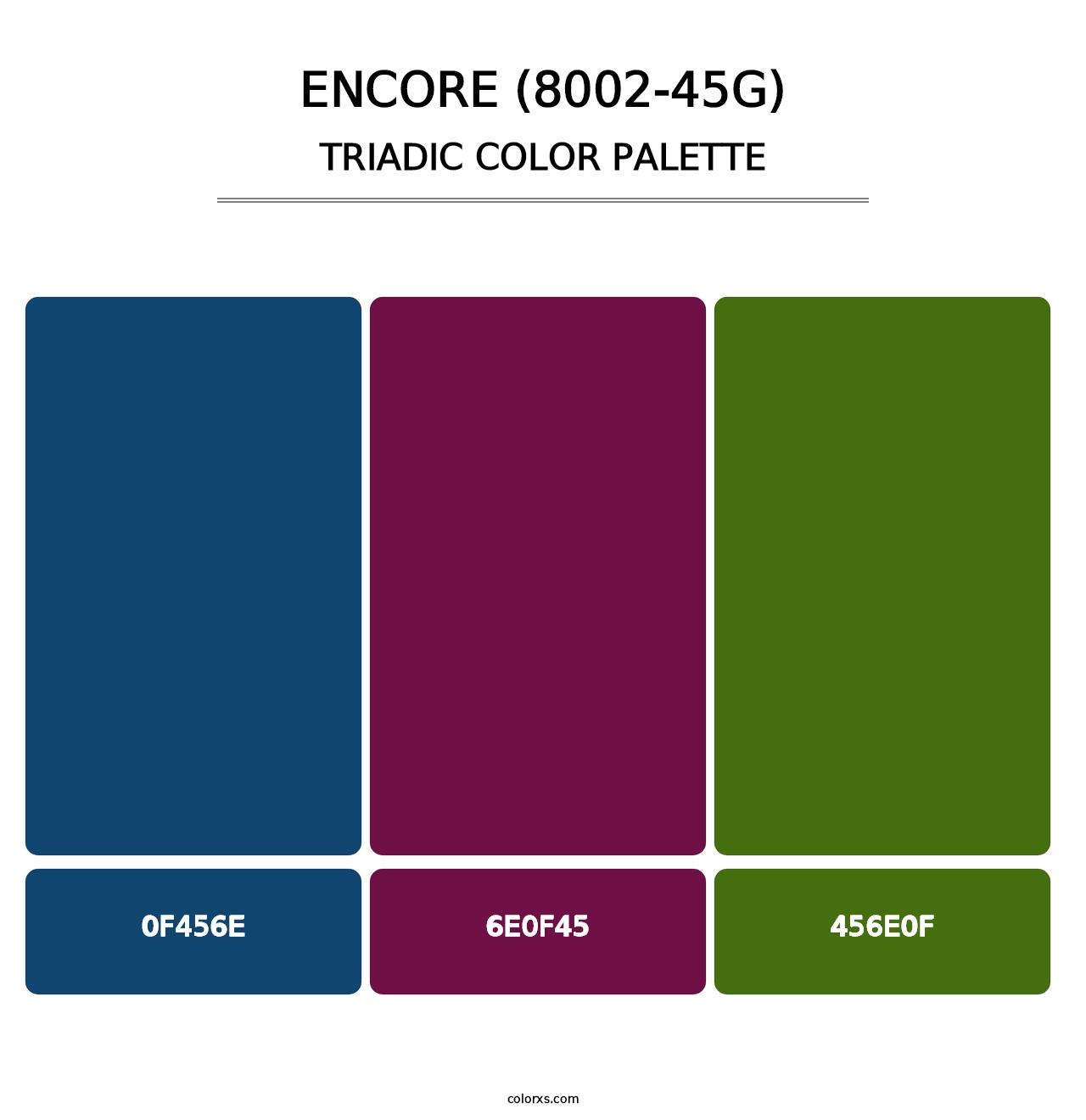Encore (8002-45G) - Triadic Color Palette