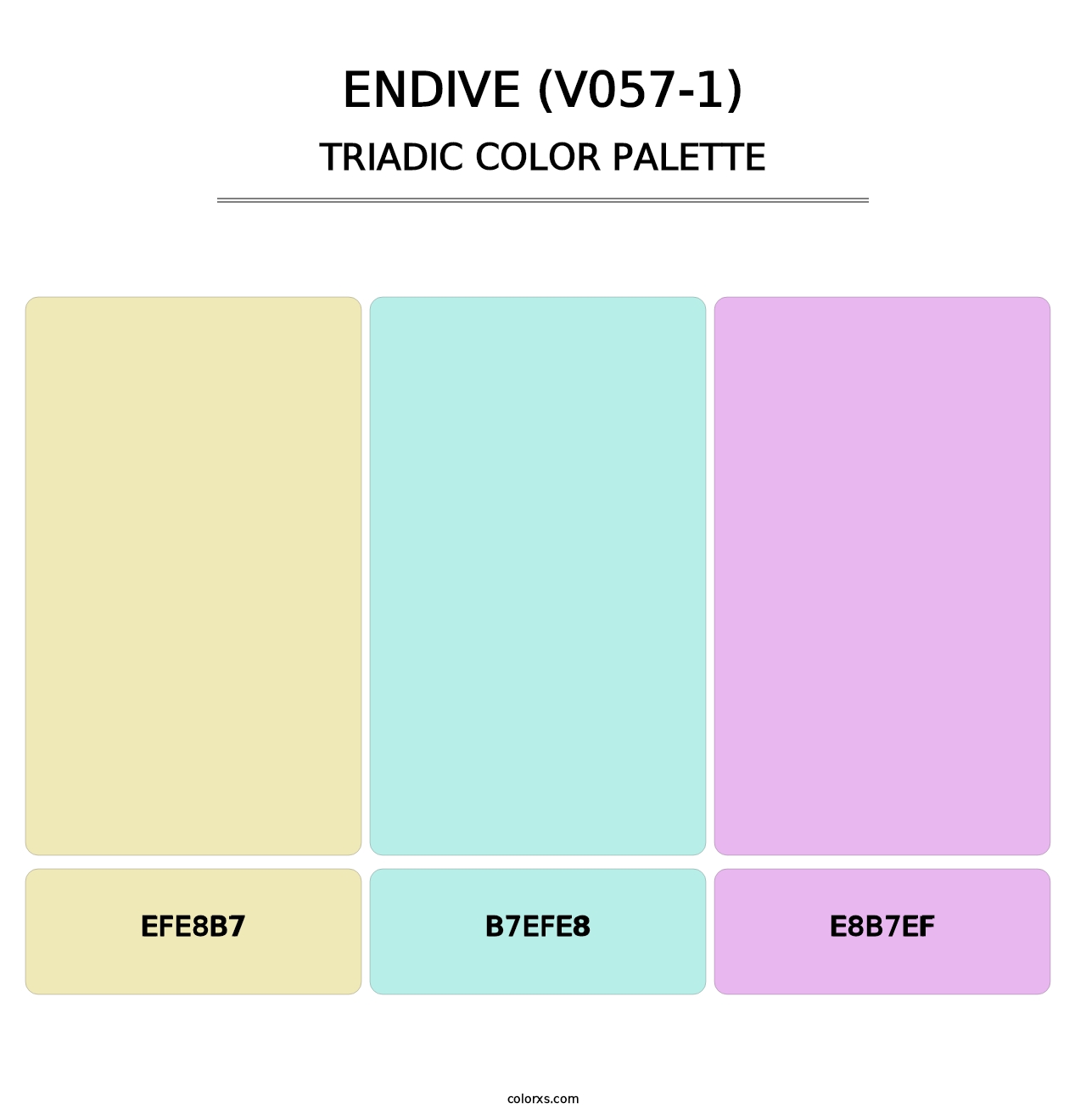 Endive (V057-1) - Triadic Color Palette
