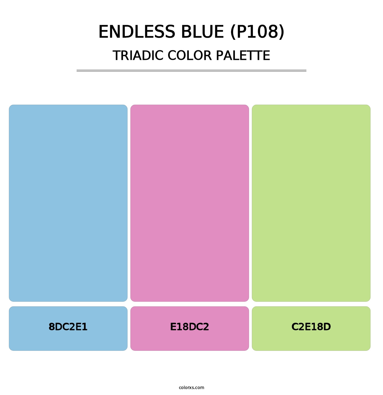Endless Blue (P108) - Triadic Color Palette