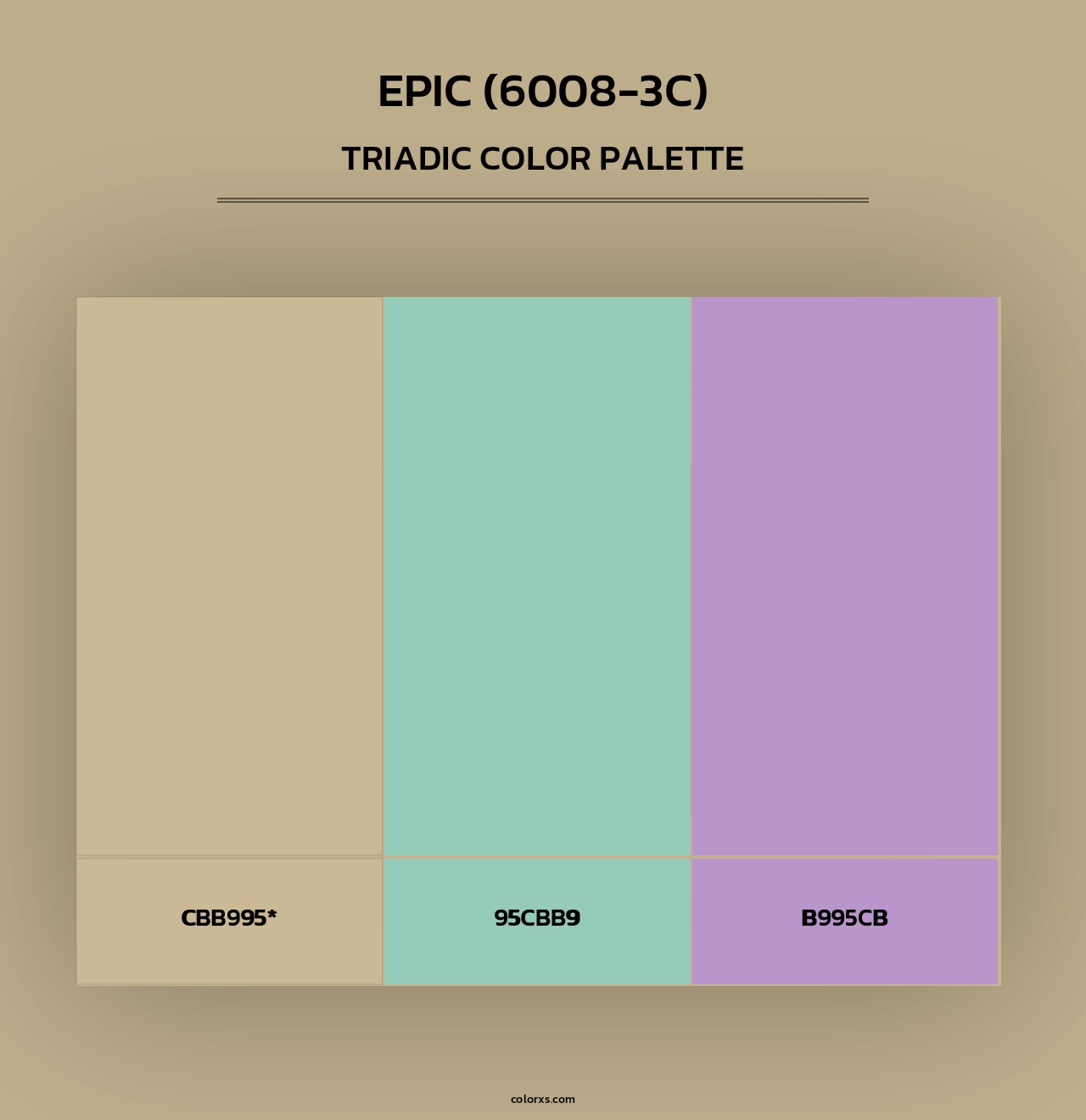 Epic (6008-3C) - Triadic Color Palette