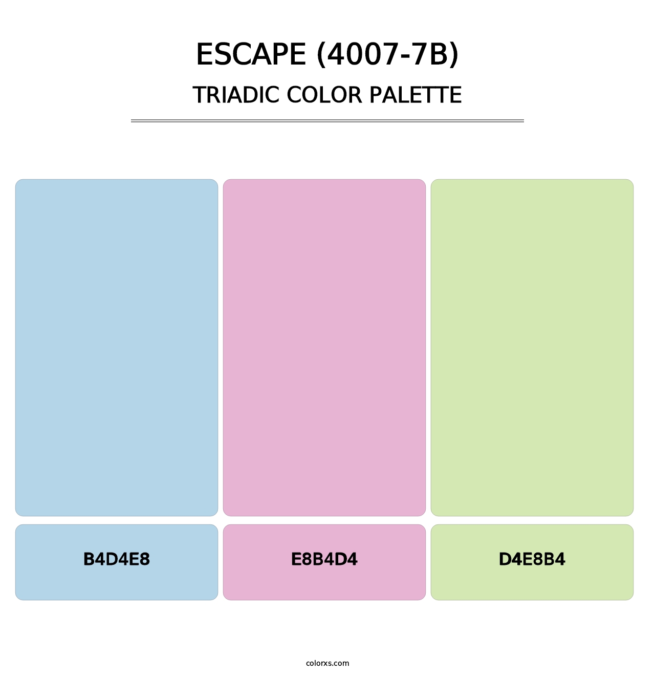 Escape (4007-7B) - Triadic Color Palette