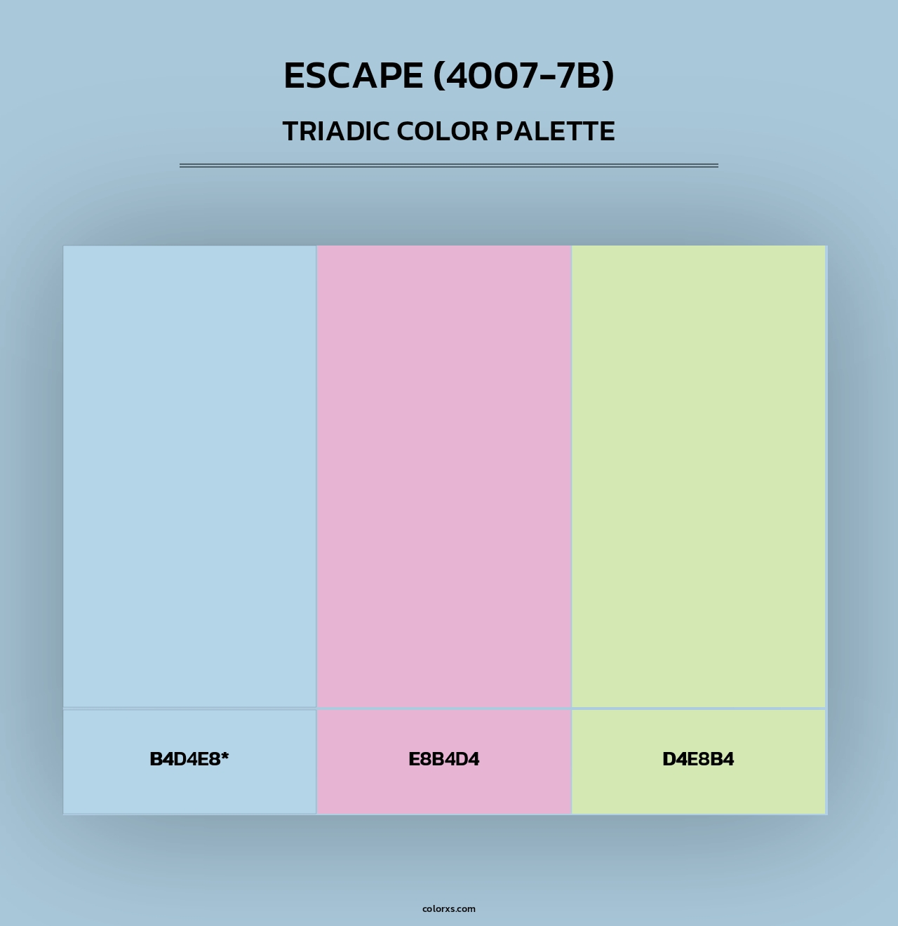 Escape (4007-7B) - Triadic Color Palette