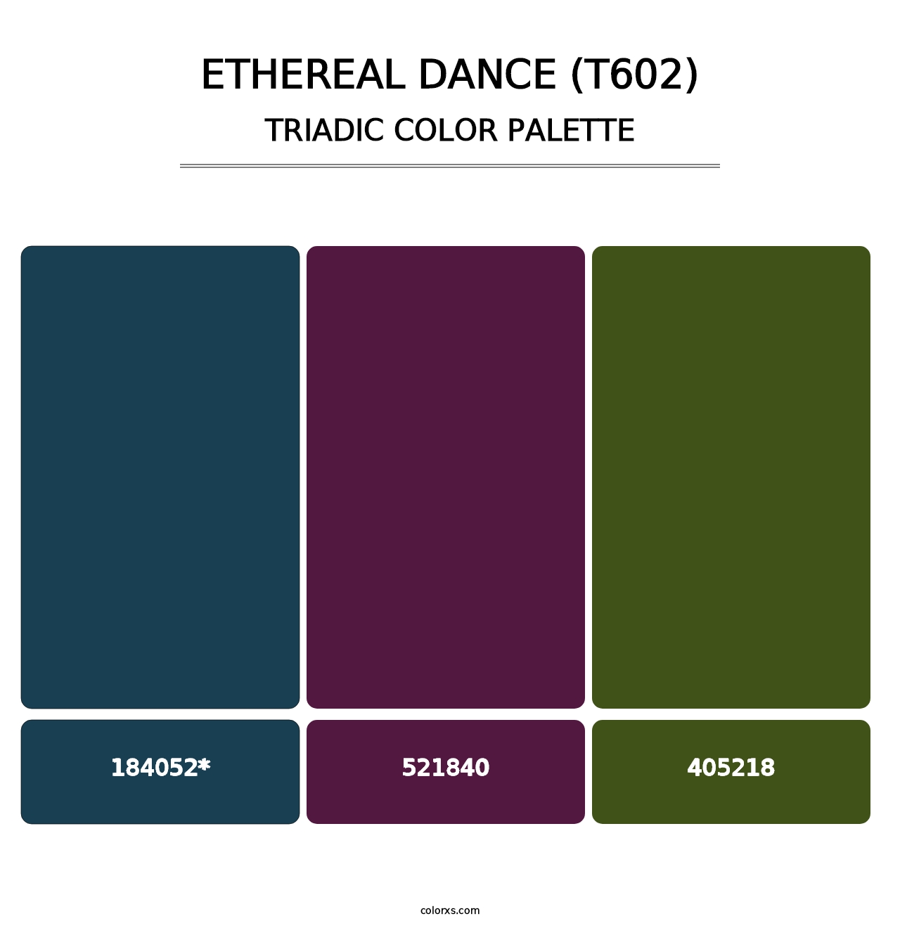 Ethereal Dance (T602) - Triadic Color Palette