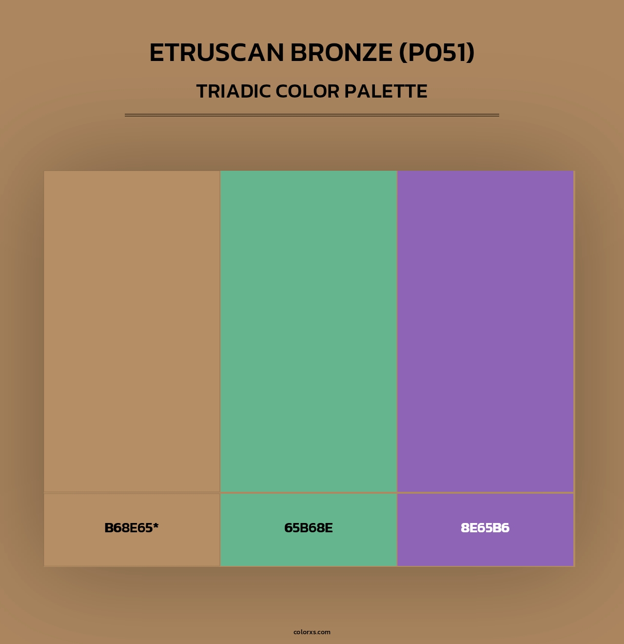 Etruscan Bronze (P051) - Triadic Color Palette