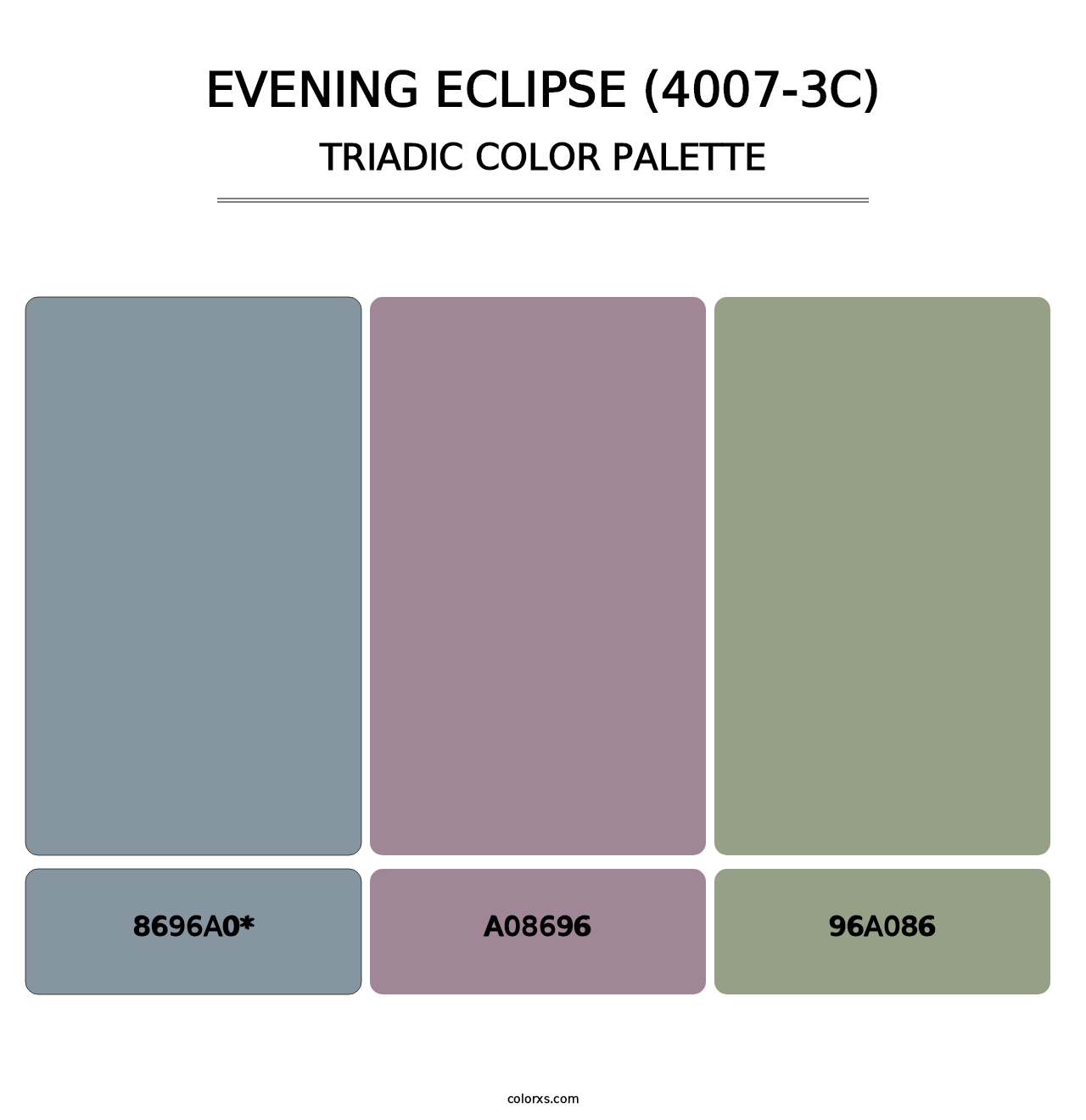Evening Eclipse (4007-3C) - Triadic Color Palette