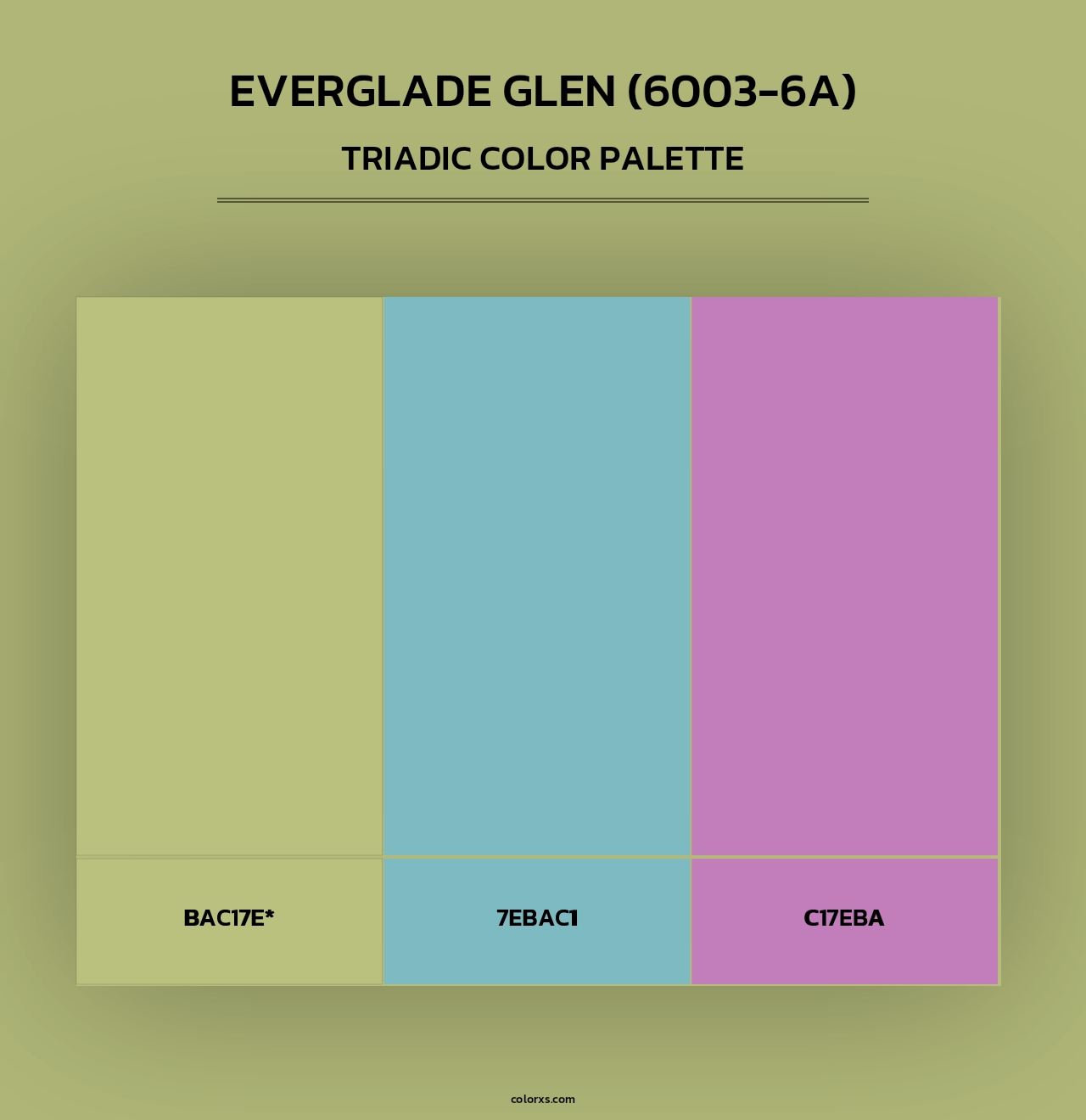 Everglade Glen (6003-6A) - Triadic Color Palette