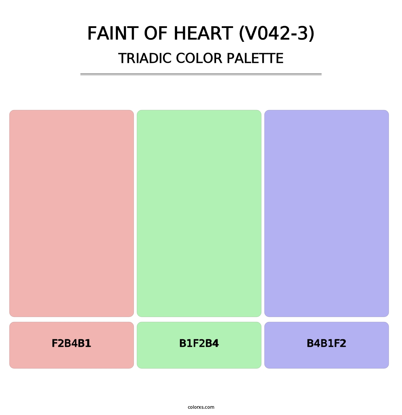 Faint of Heart (V042-3) - Triadic Color Palette