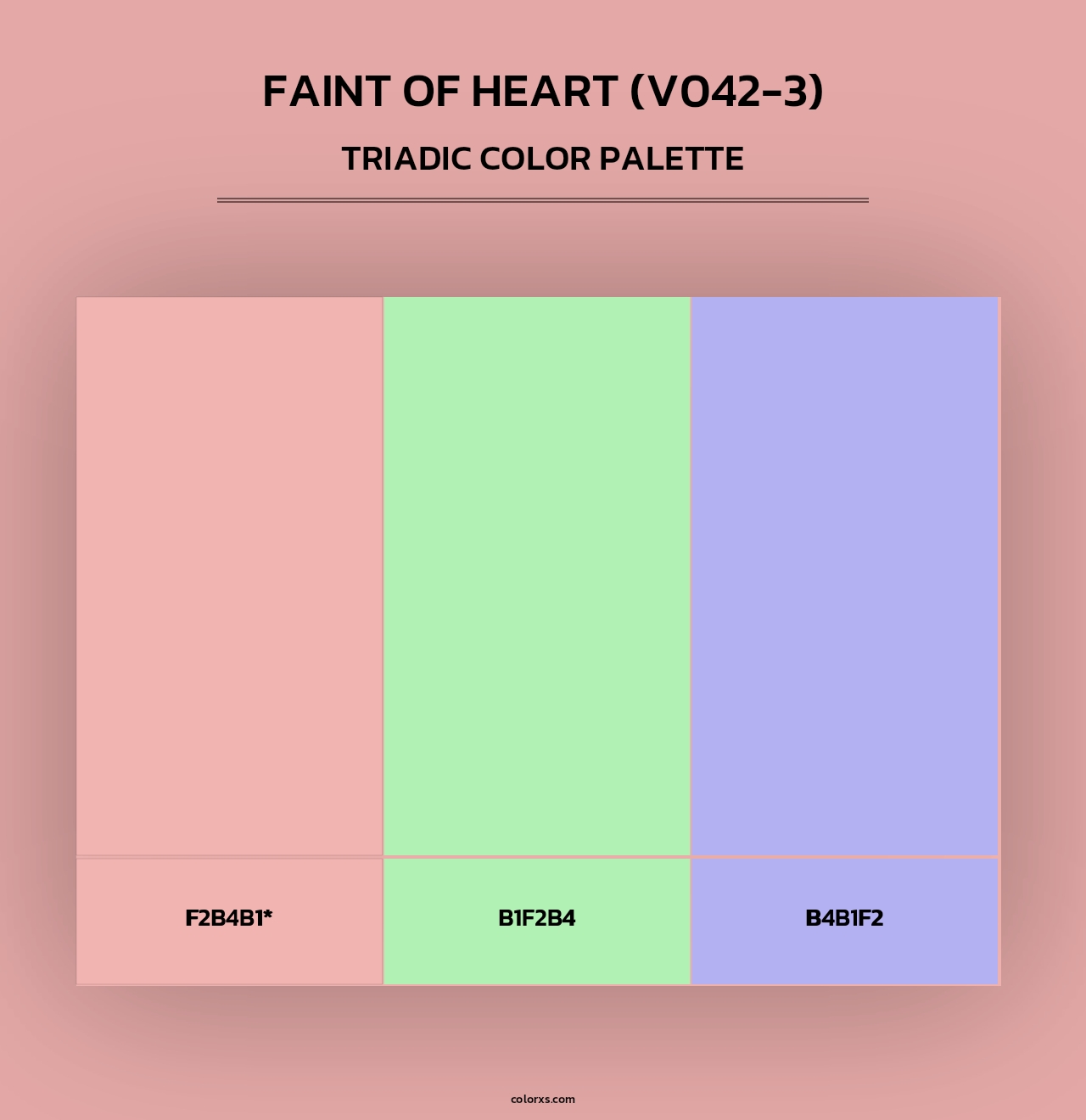 Faint of Heart (V042-3) - Triadic Color Palette