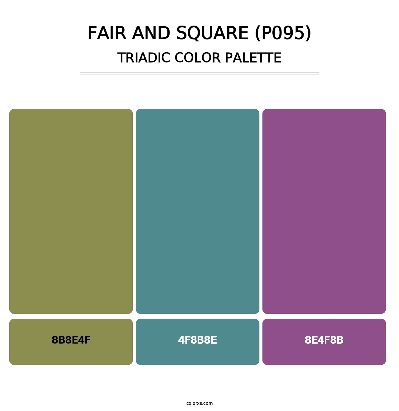 Fair and Square (P095) - Triadic Color Palette