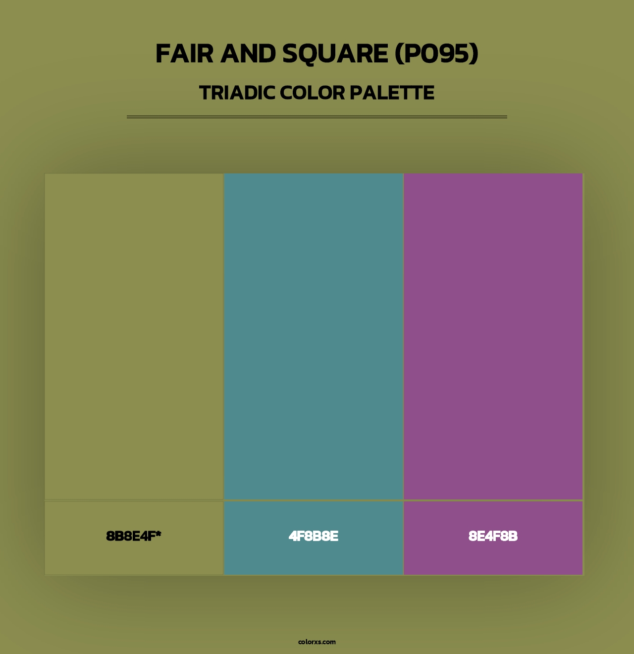 Fair and Square (P095) - Triadic Color Palette